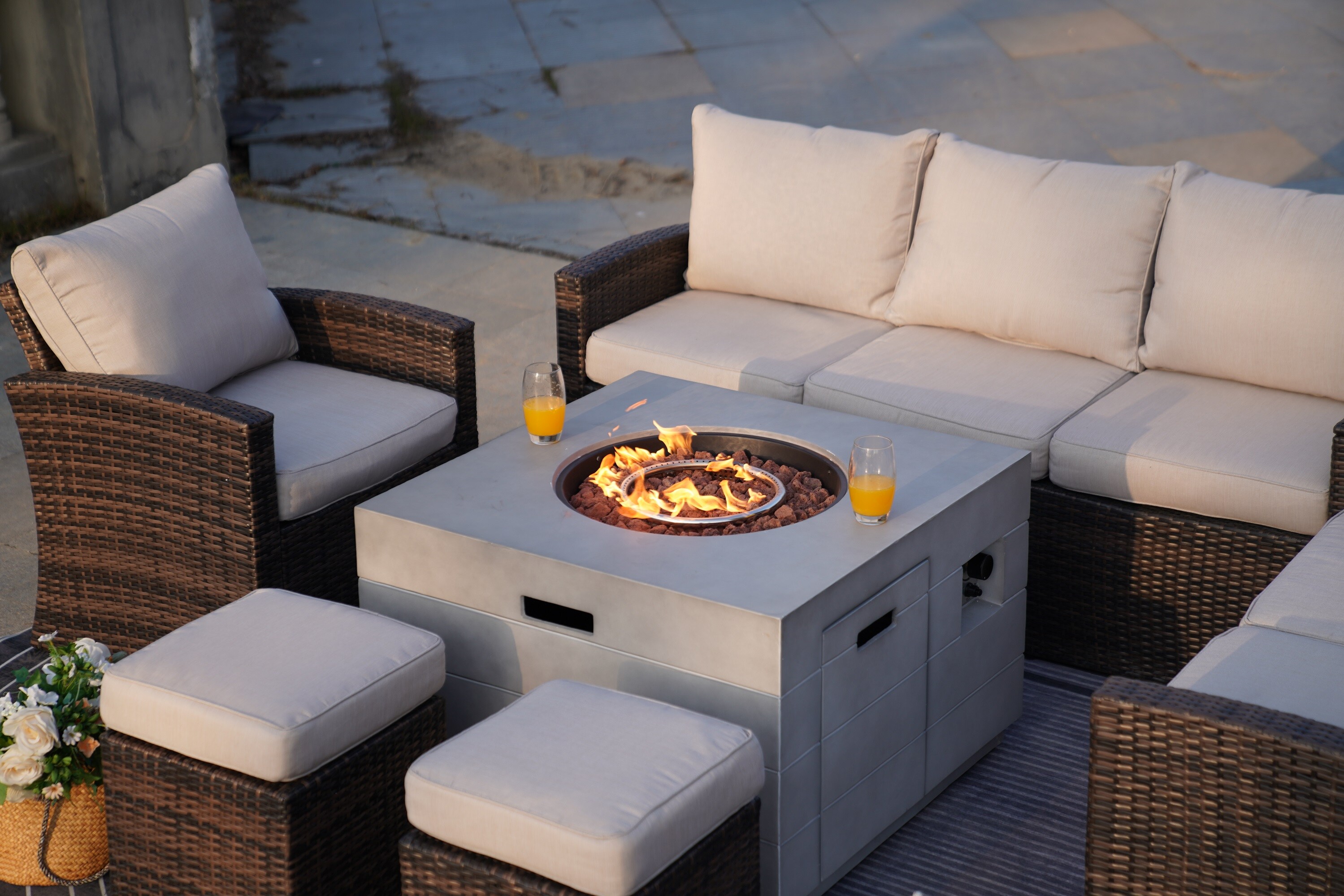 Moda Furnishings MAG-1403B-2140-B Patio-Conversation-Sets - View #2