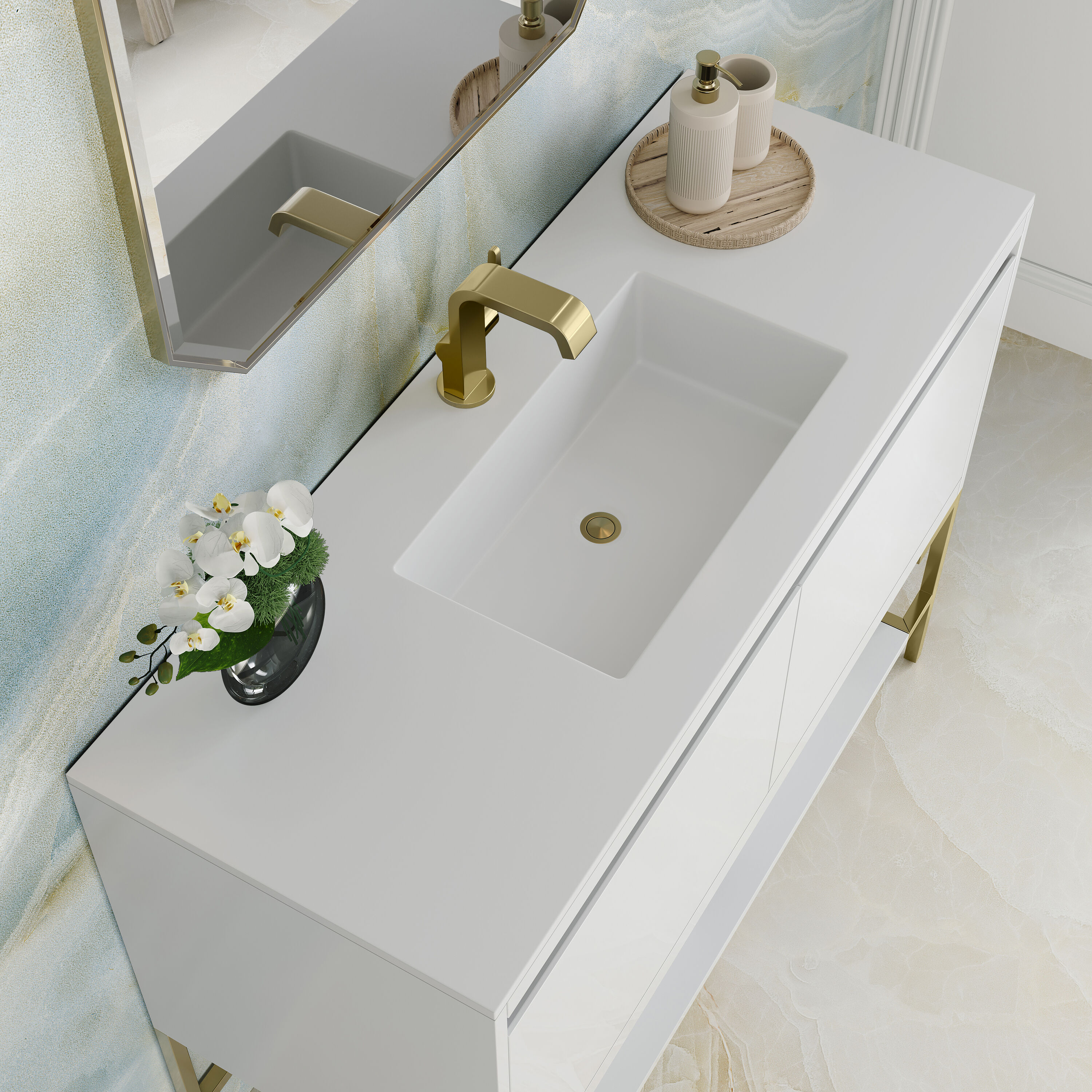 【ON】ーCourtside-T , 色:ホワイト, Size:M James Martin Vanities Mantova 47-in Glossy White Single Sink
