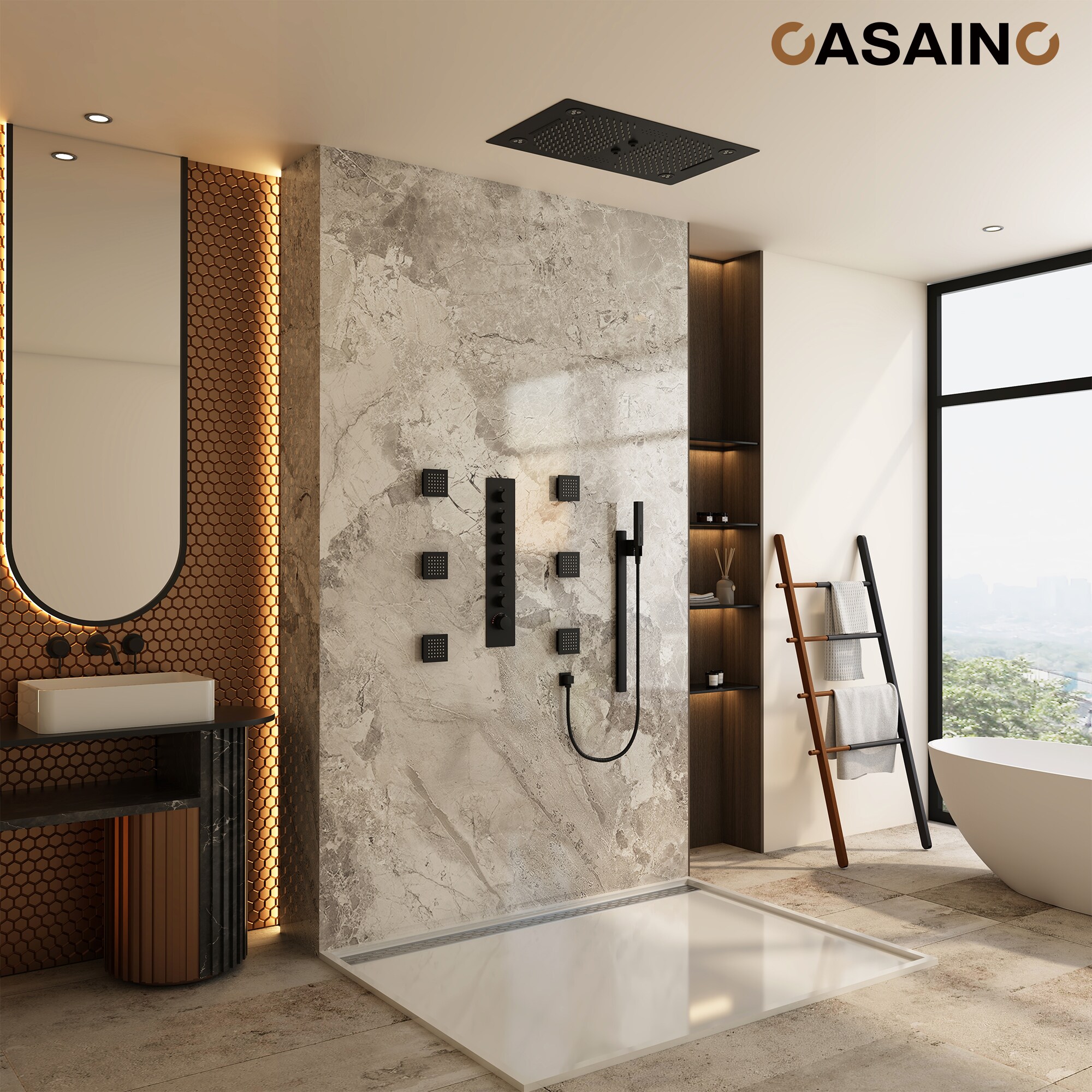 CASAINC KCHS0021-LEDMB Showerhead-Bar-Panels - View #2