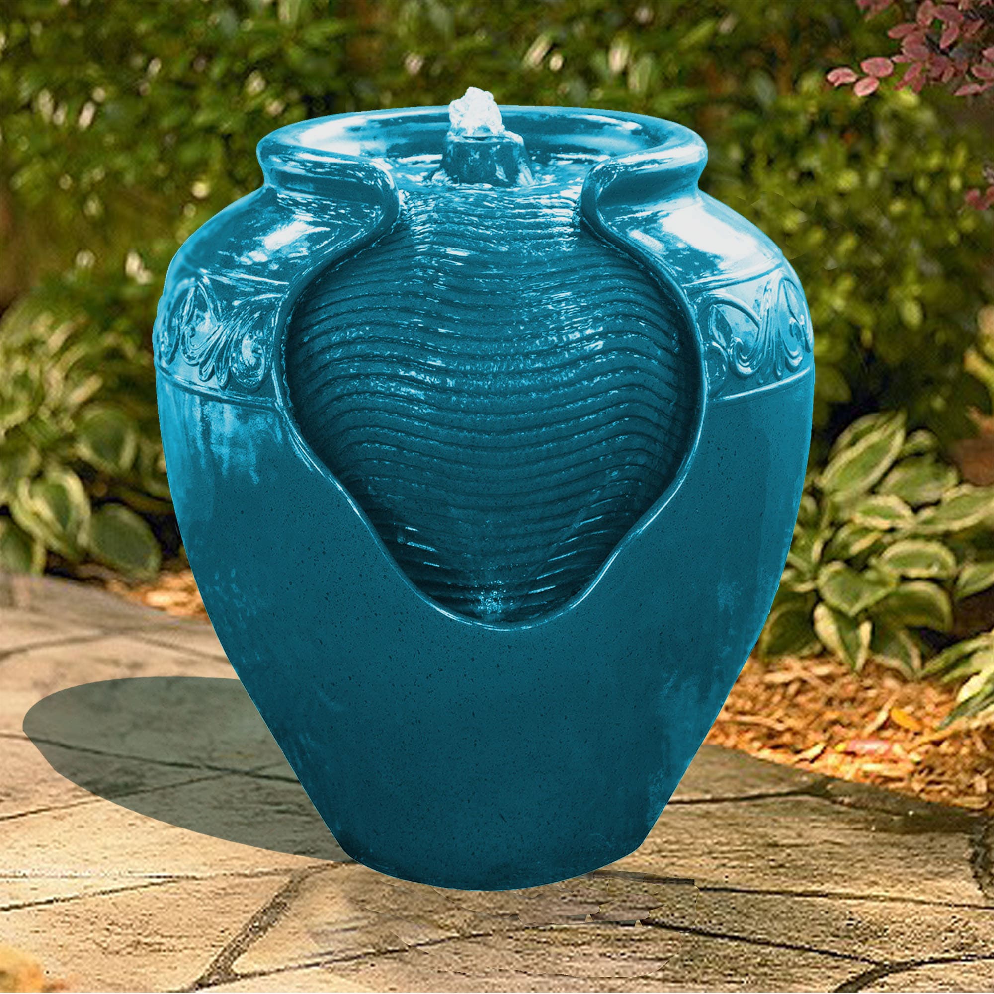 Teamson Home 16.93-in H Resin Tiered Outdoor Fountain Pump Included in ...