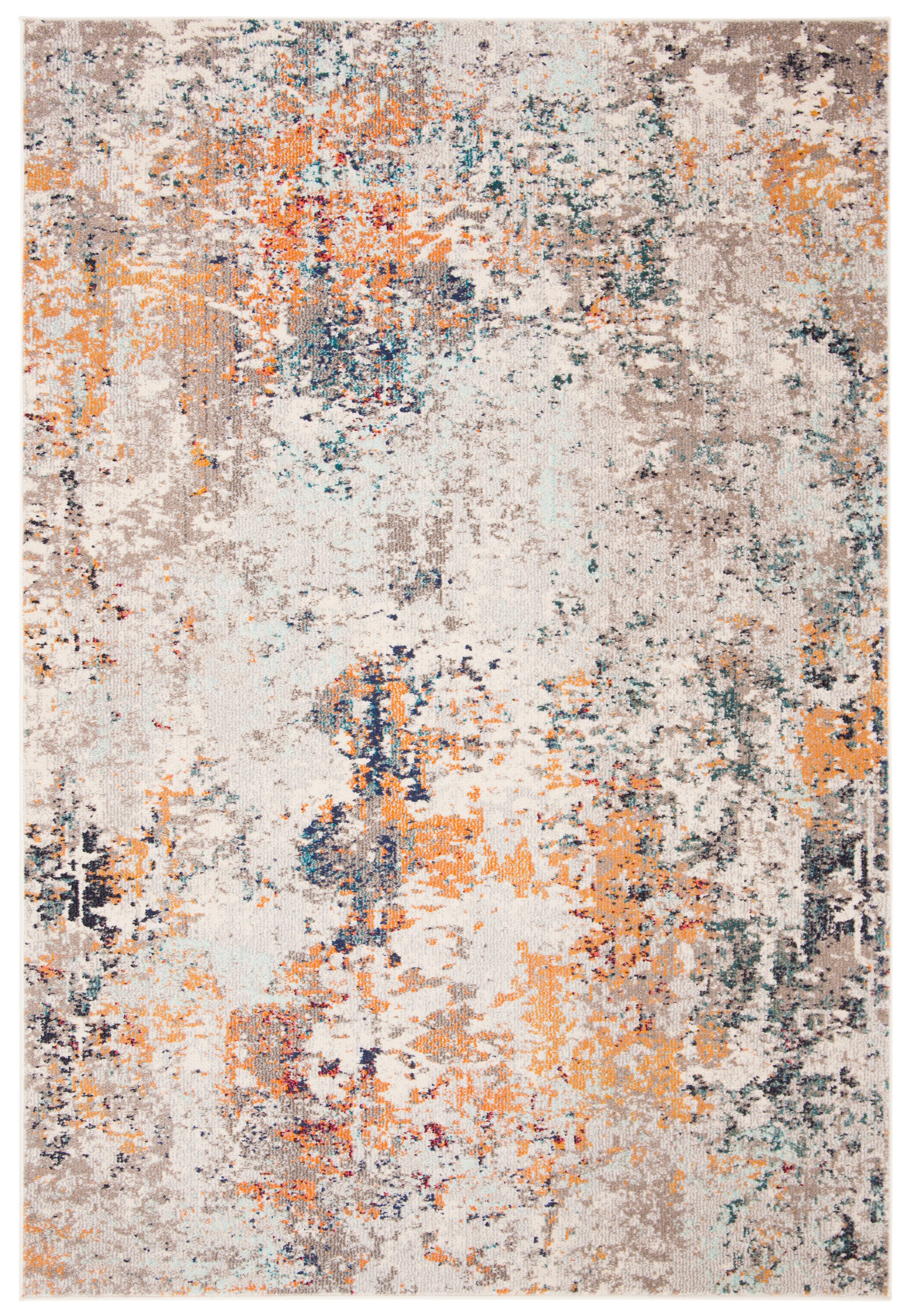 Safavieh MAD453A-6 Madison Markham 6 X 9 (ft) Gray/Beige Indoor Abstract Area Rug