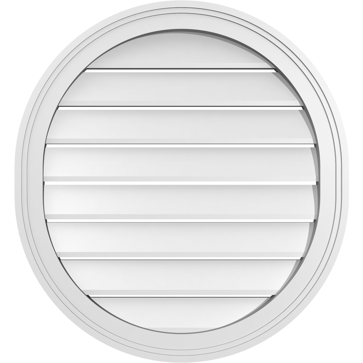 Ekena Millwork GVPVR24X2602SF 24-Inches x 26-Inches Off-white Oval PVC Gable Louver Vent