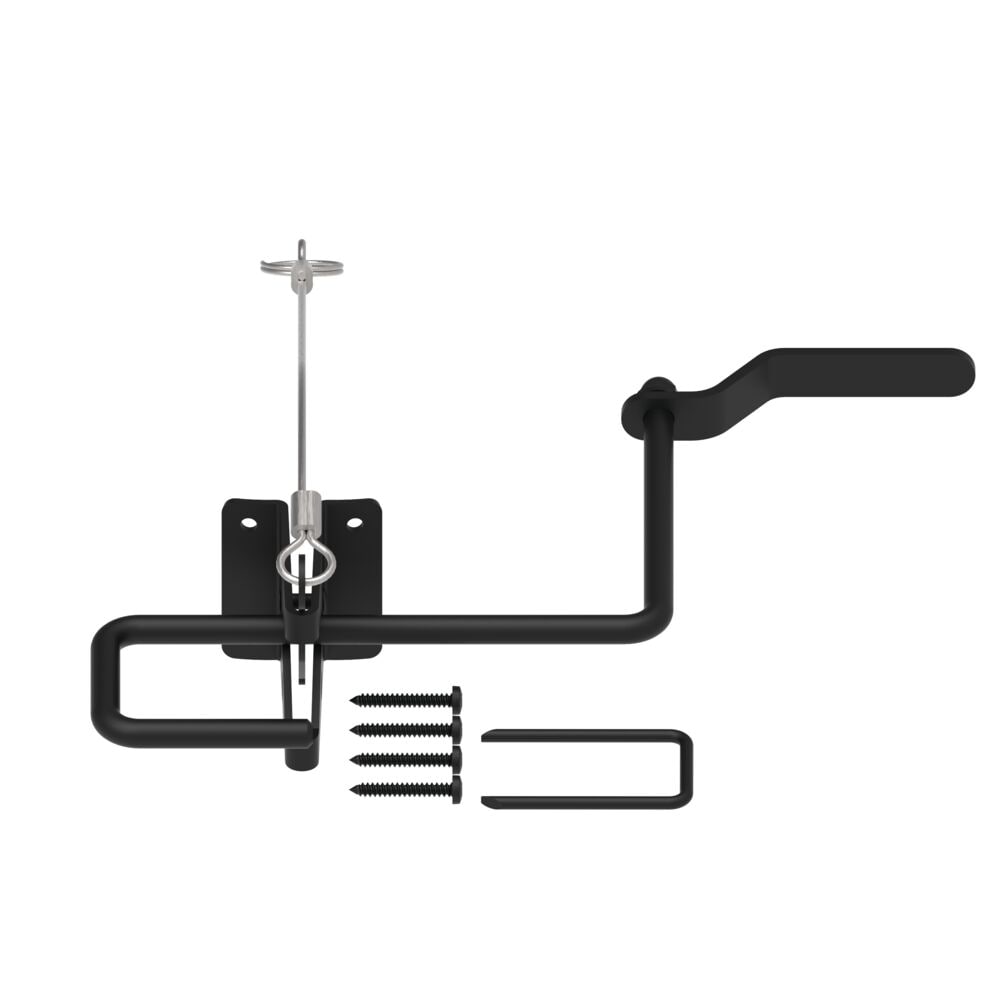 Barrette Outdoor Living 73024952 Standard 2-5/16-in Black Gate latch