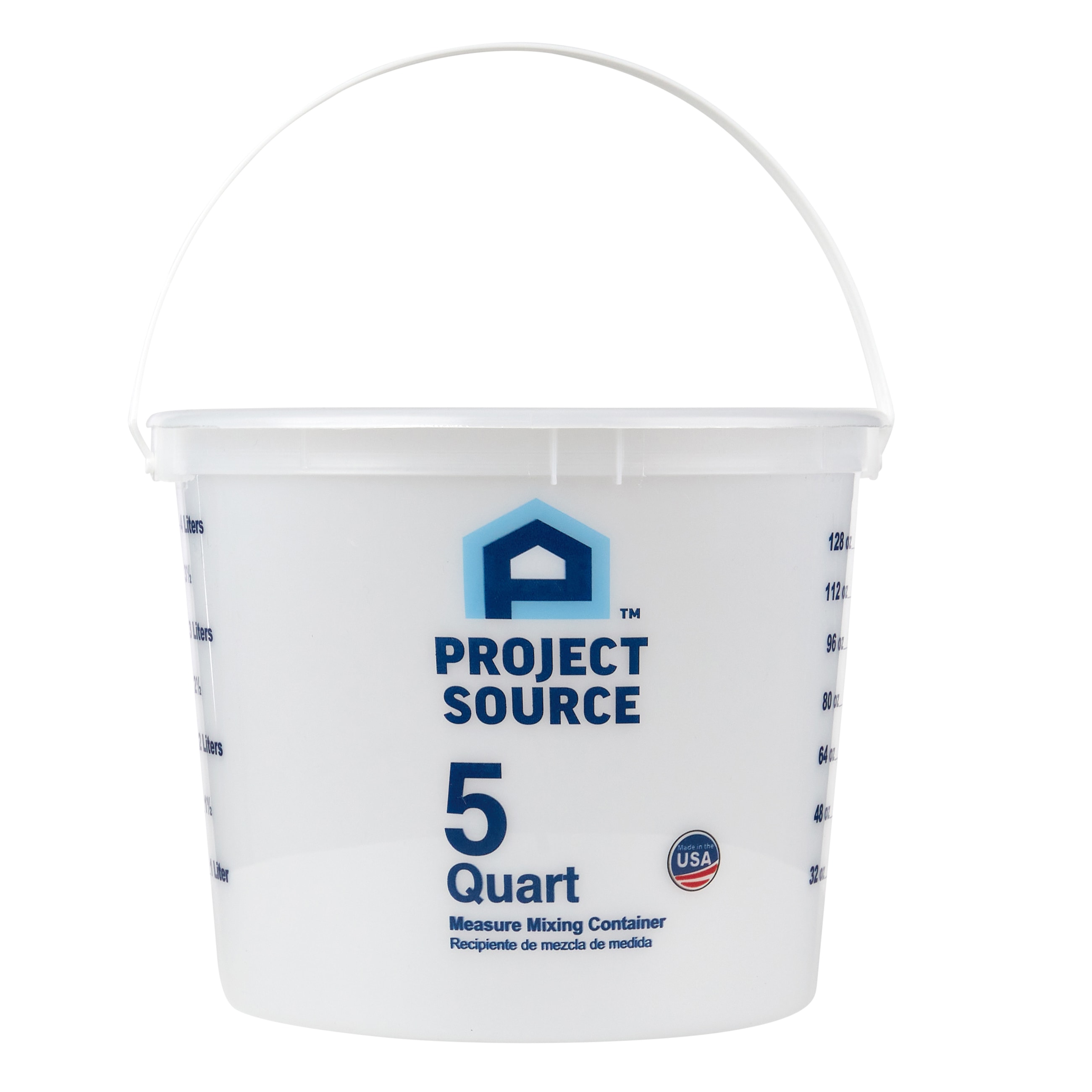 Project Source PN0034PS 5 -Quart BPA-Free Plastic Measure mixing bucket