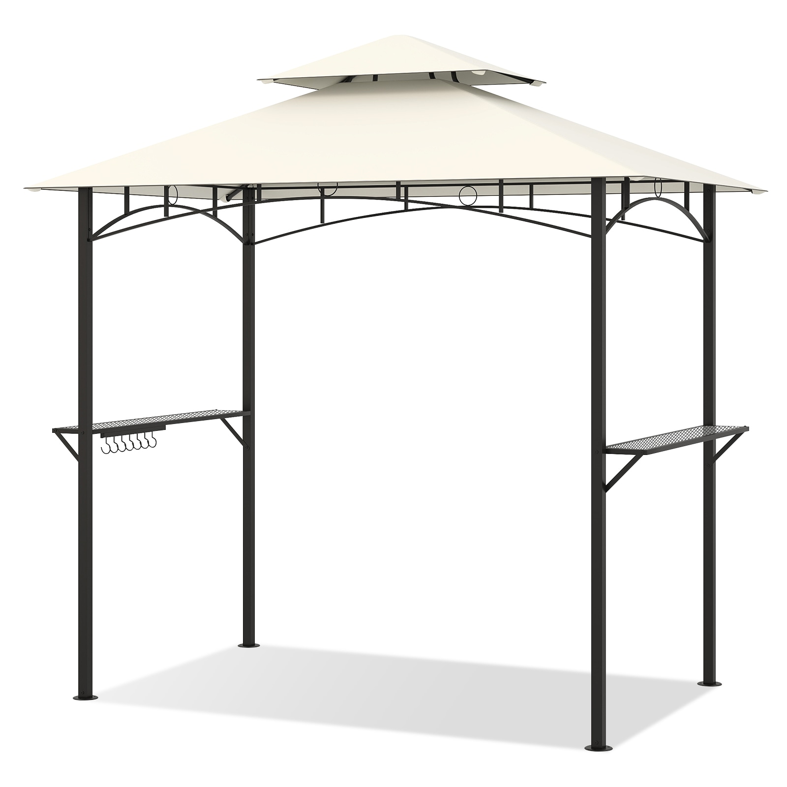 Ayelon - 8-ft x 5-ft Hardtop Roof Steel Gazebo
