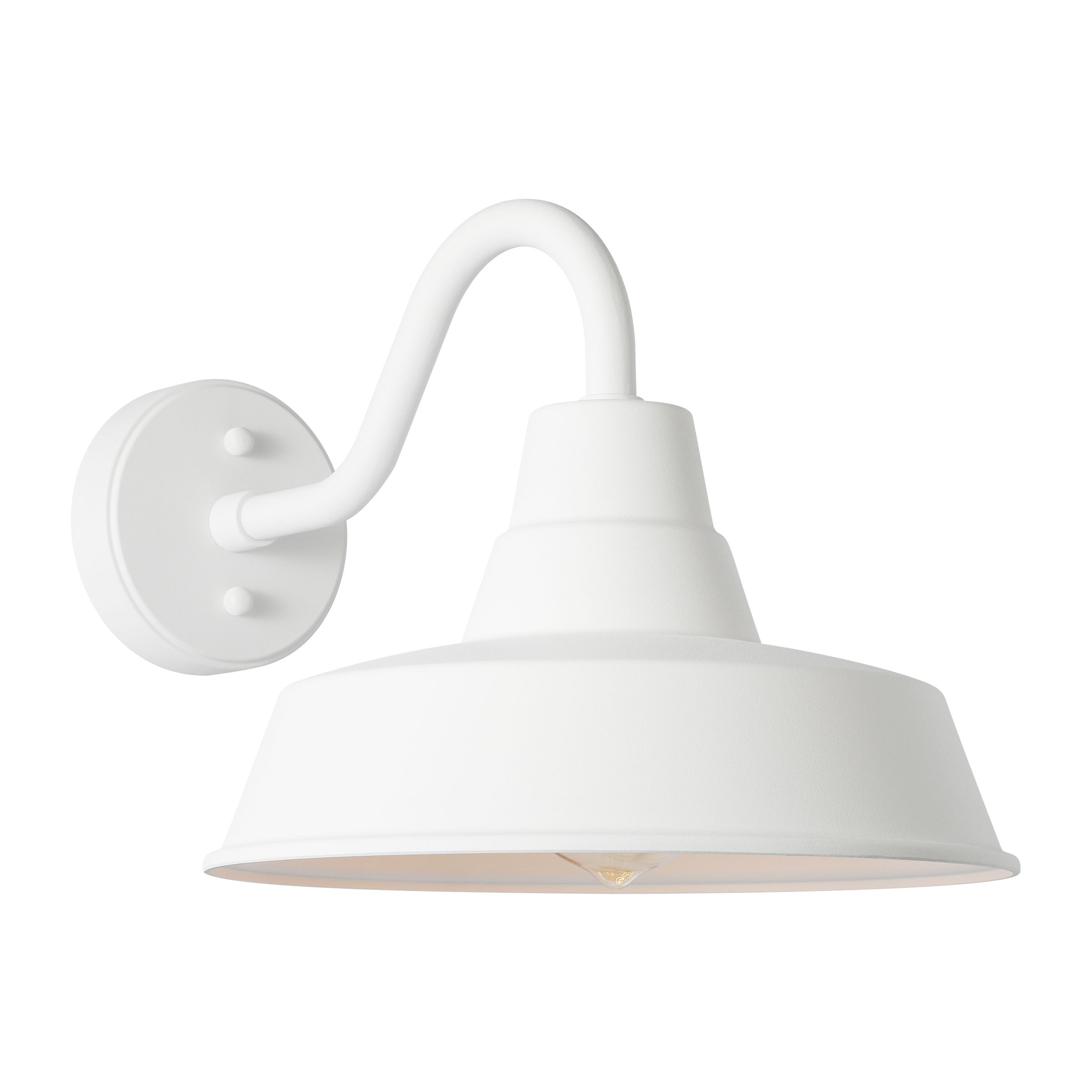 Generation Lighting SLO1191OTW Barn Light 1 -Light 10.75-in H White Hardwired Outdoor Wall Light