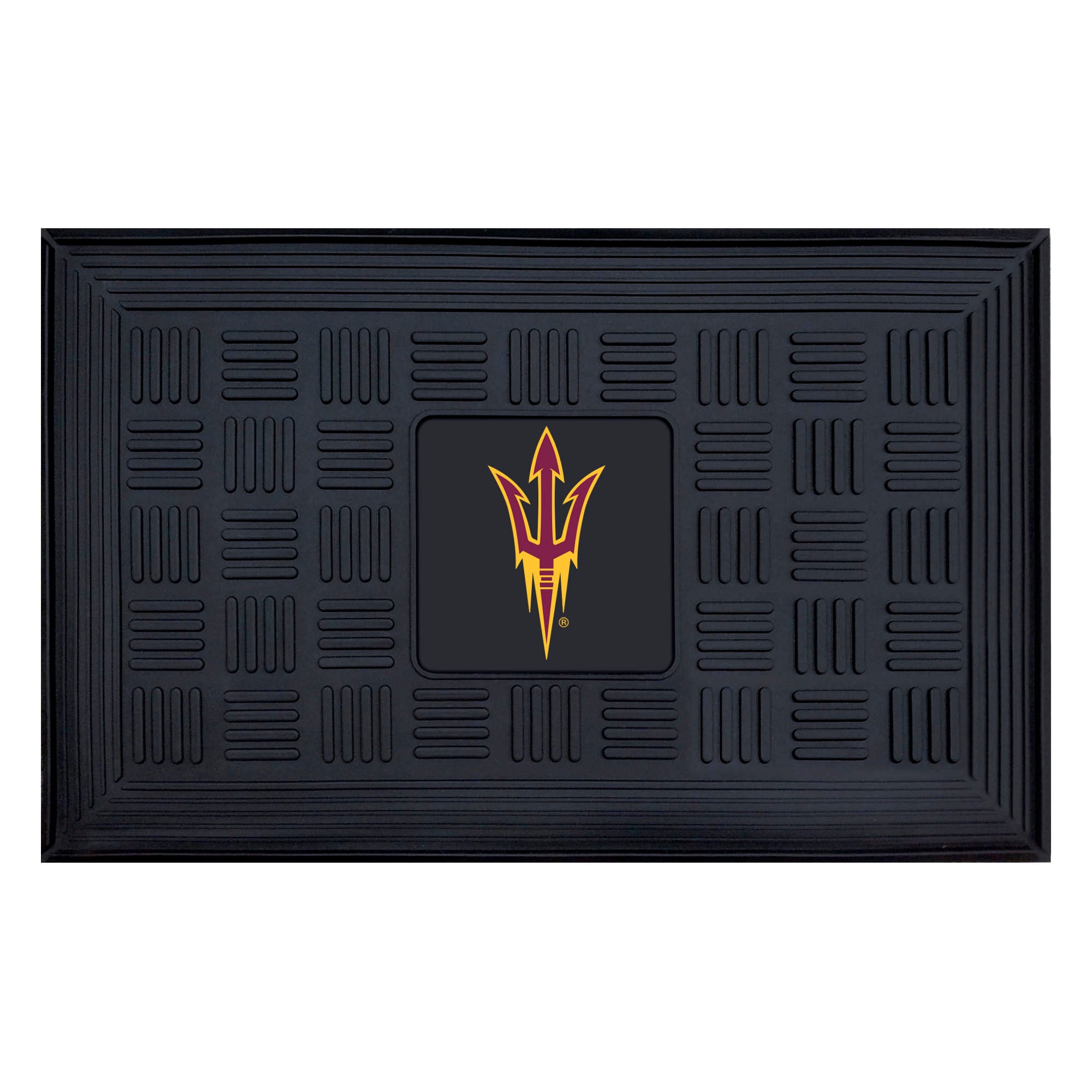 FANMATS 11942 Arizona State Sun Devils 2-ft x 3-ft Black Vinyl Rectangular Indoor or outdoor Decorative Sports Door mat