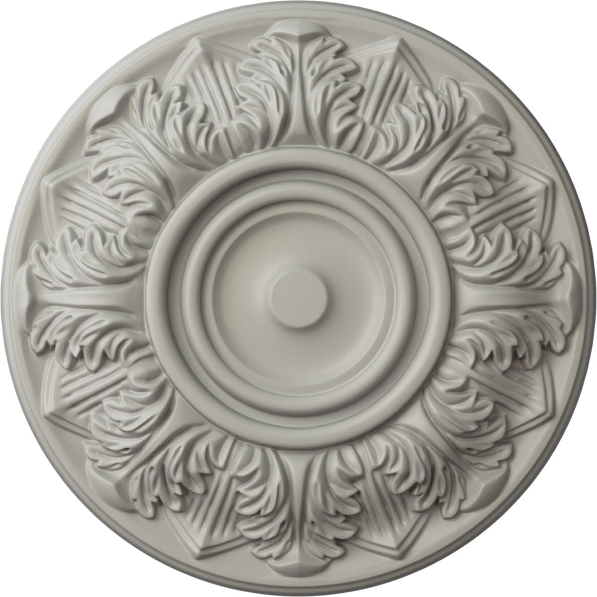 Ekena Millwork CM13WHPCF Whitman 13-in W x 13-in L Pot Of Cream Polyurethane Ceiling Medallion