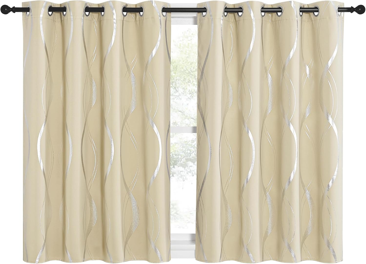 NICETOWN Blackout Curtains 95 Inch Length Thermal Insulated Window