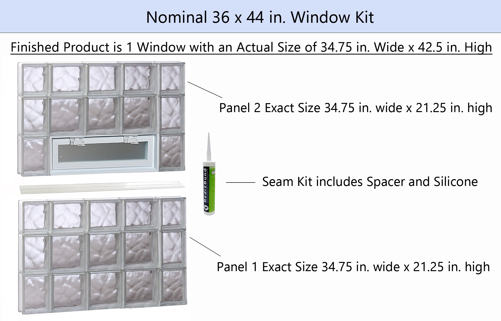 REDI2SET V3644DC Glass-Block-Windows - View #2