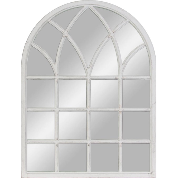 W Arch White Polished Wall Mirror, Arched Mirrors That Look Like Windows