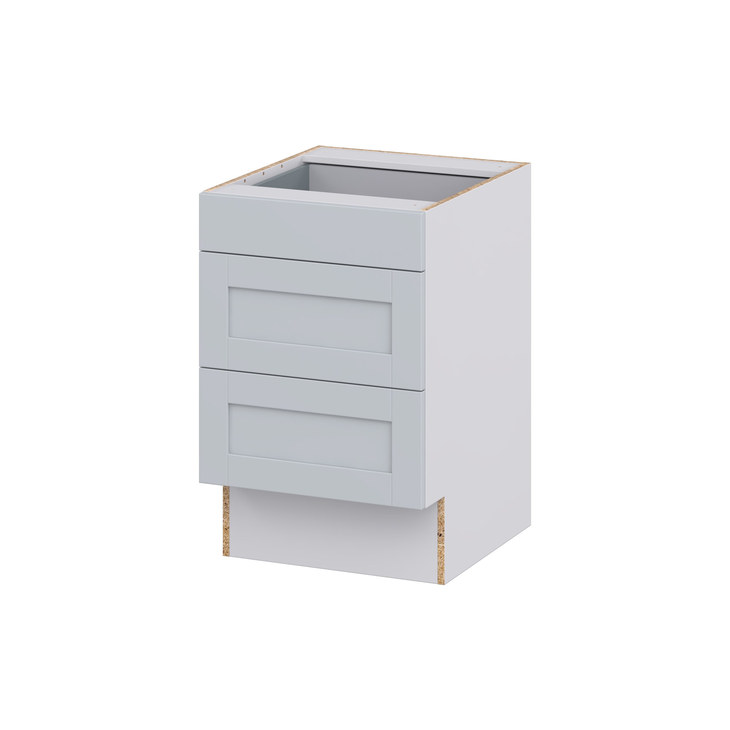Hugo&Borg 21-in W x 32.5-in H x 24-in D Wood 3-Drawer Base Fully Assembled Cabinet (Recessed Panel Style)