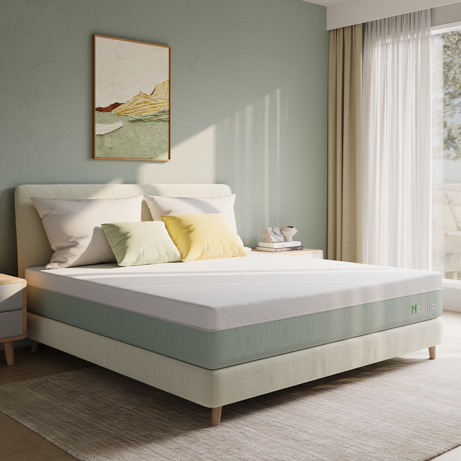 Novilla LW-10-Q-NV01 10-in Medium Queen Memory foam Mattress in a Box