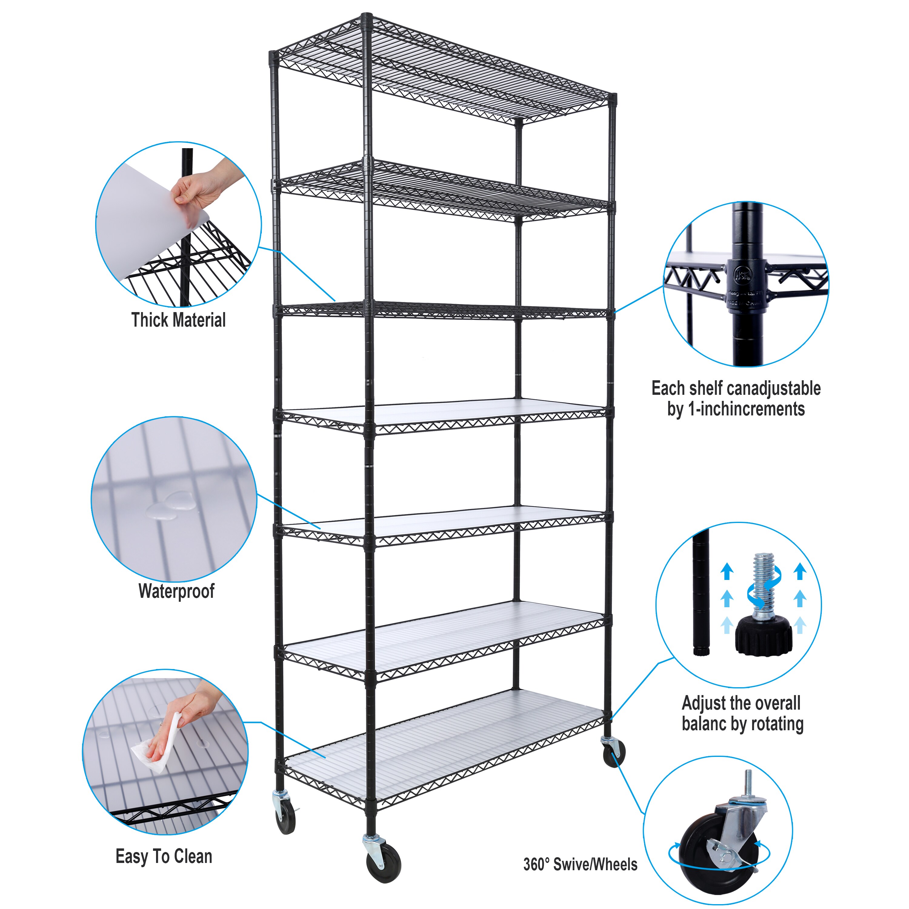 Kahomvis GH-QPS4-132 Free-Standing-Shelving - View #4