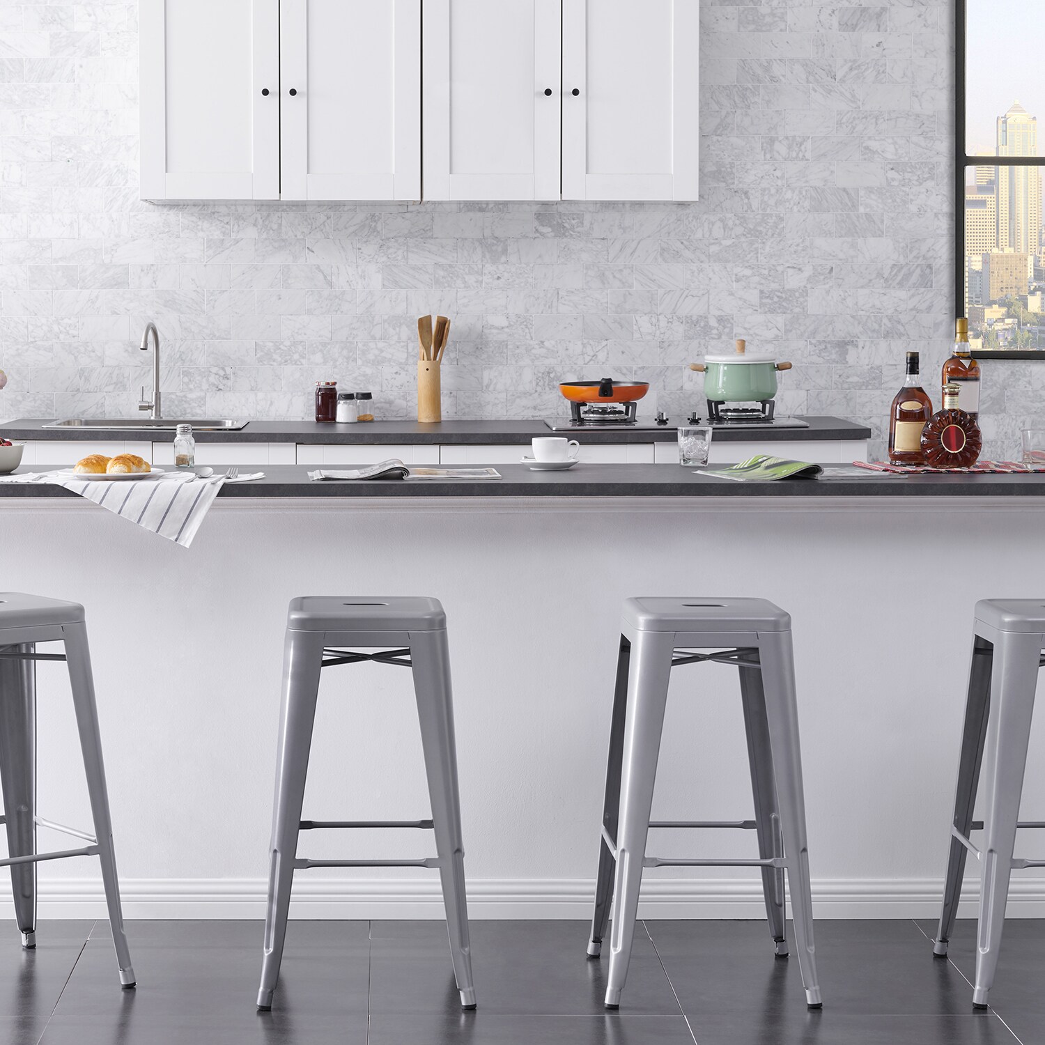 AC Pacific ACBS01-30-SIL-4 stools - View #3