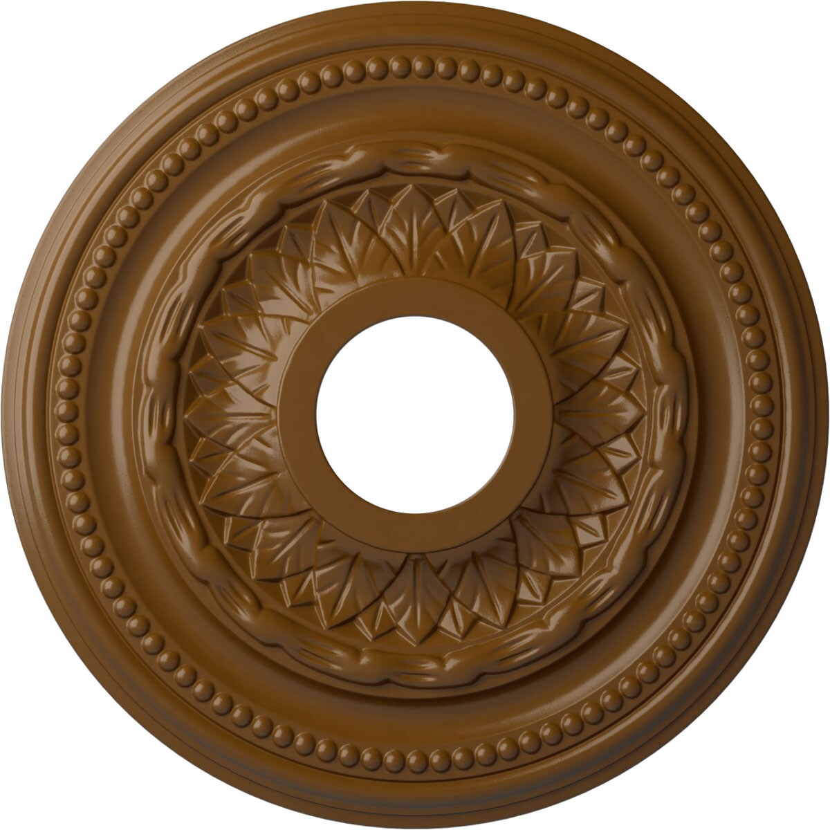 Ekena Millwork CM15GASTF Galway 15.75-in W x 15.75-in L Painted Smokey Topaz Polyurethane Whole Ceiling Medallion