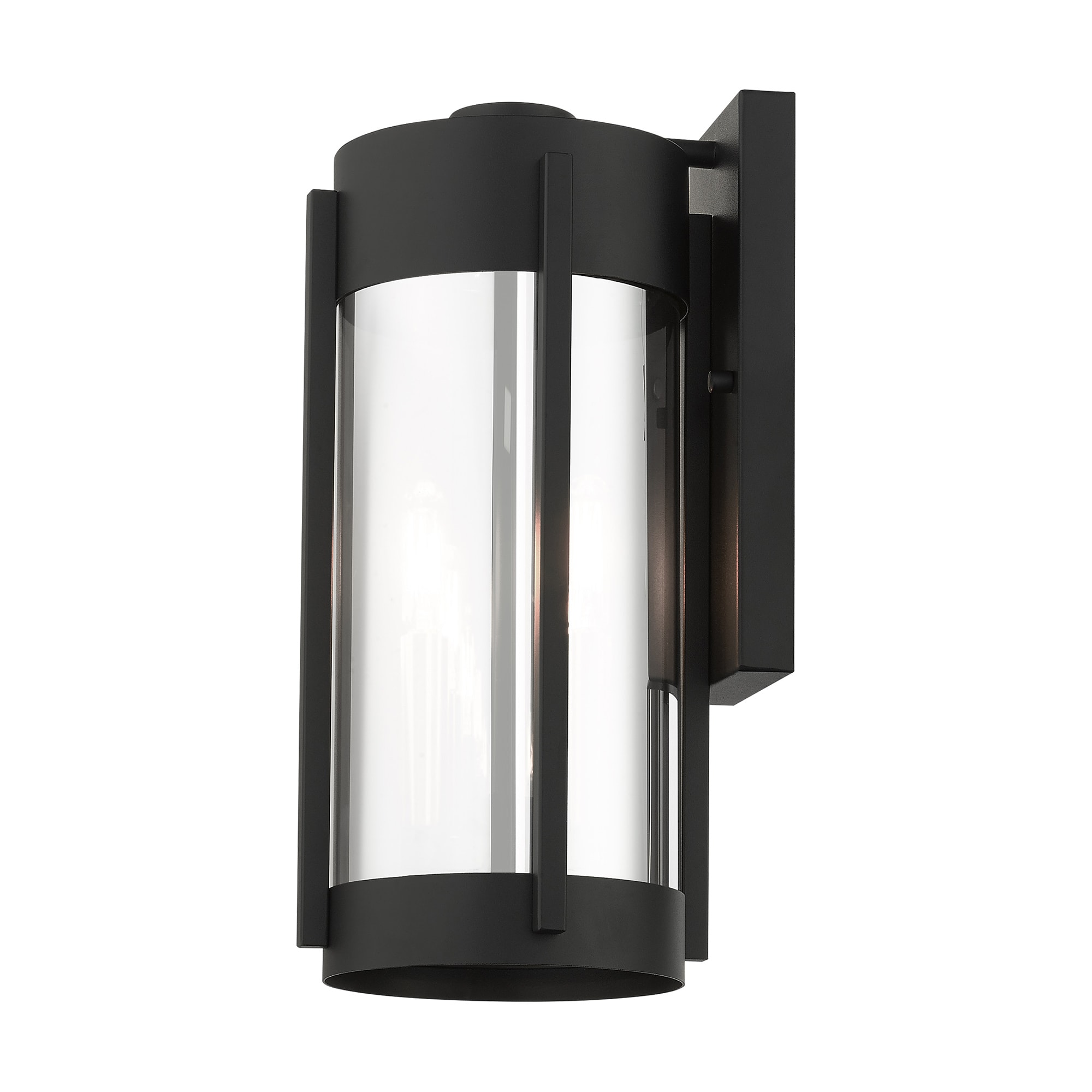 Livex Lighting Sheridan 2-Light 16-in H Black with Brushed Nickel ...