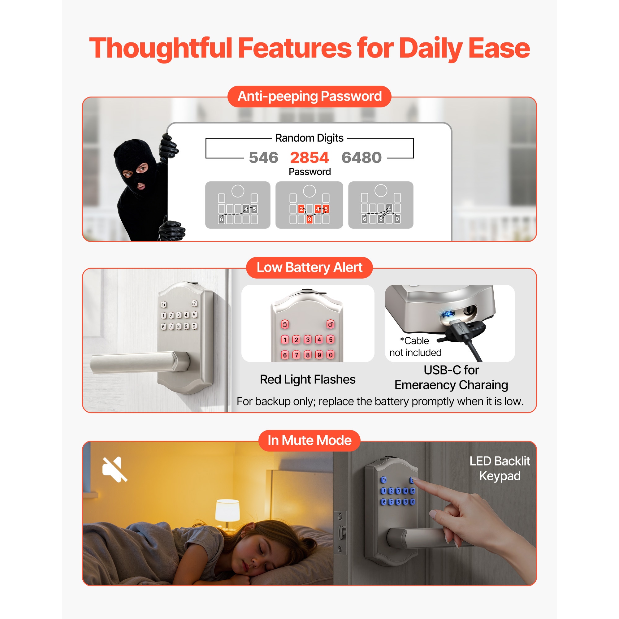 VEVOR SCJXSMBSBSDM14909V9 Door-Deadbolts - View #5