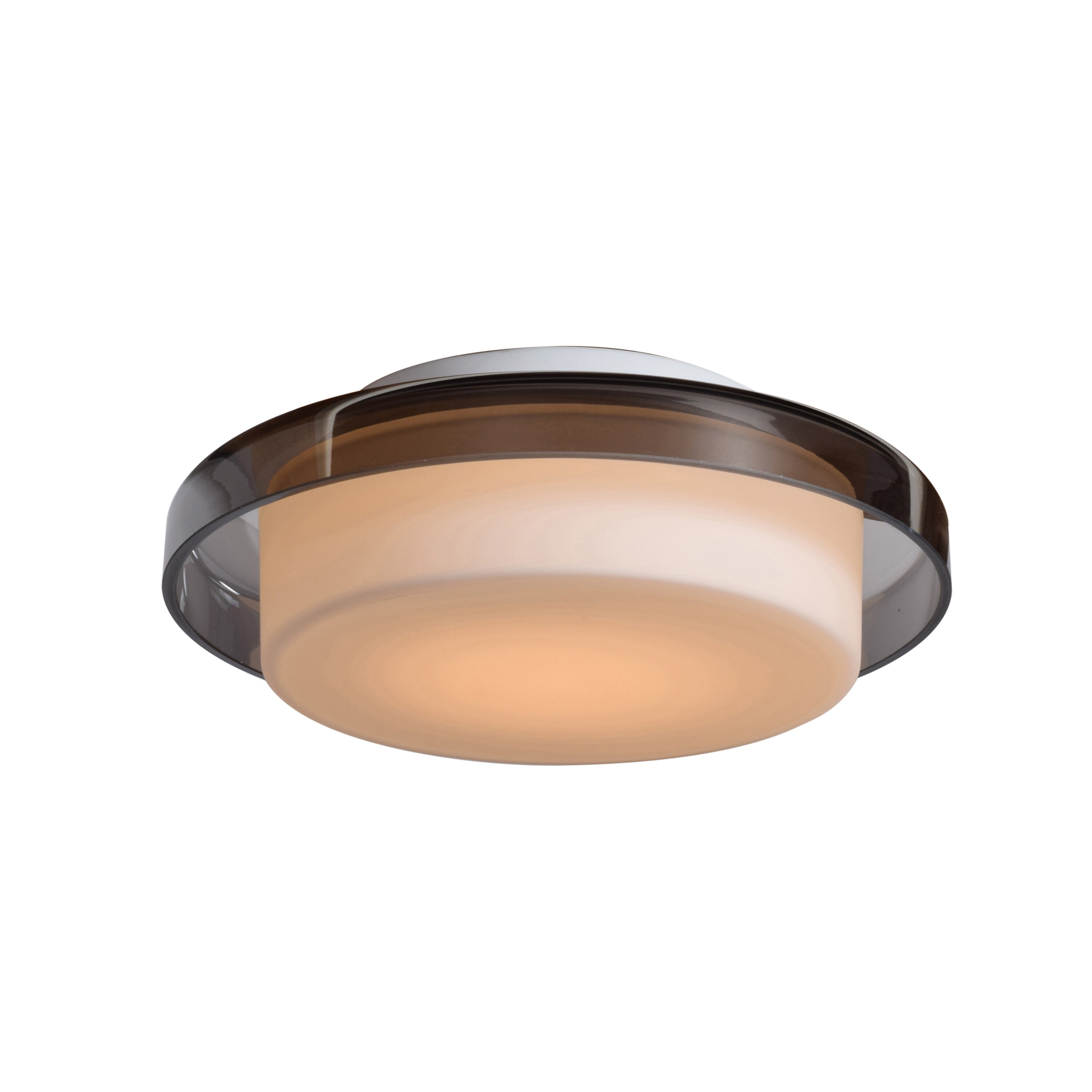 Access Lighting 50198LEDD-OPL/SMK Bellagio 1 -Light 8.1-in Gloss White Integrated LED Flush Mount Light