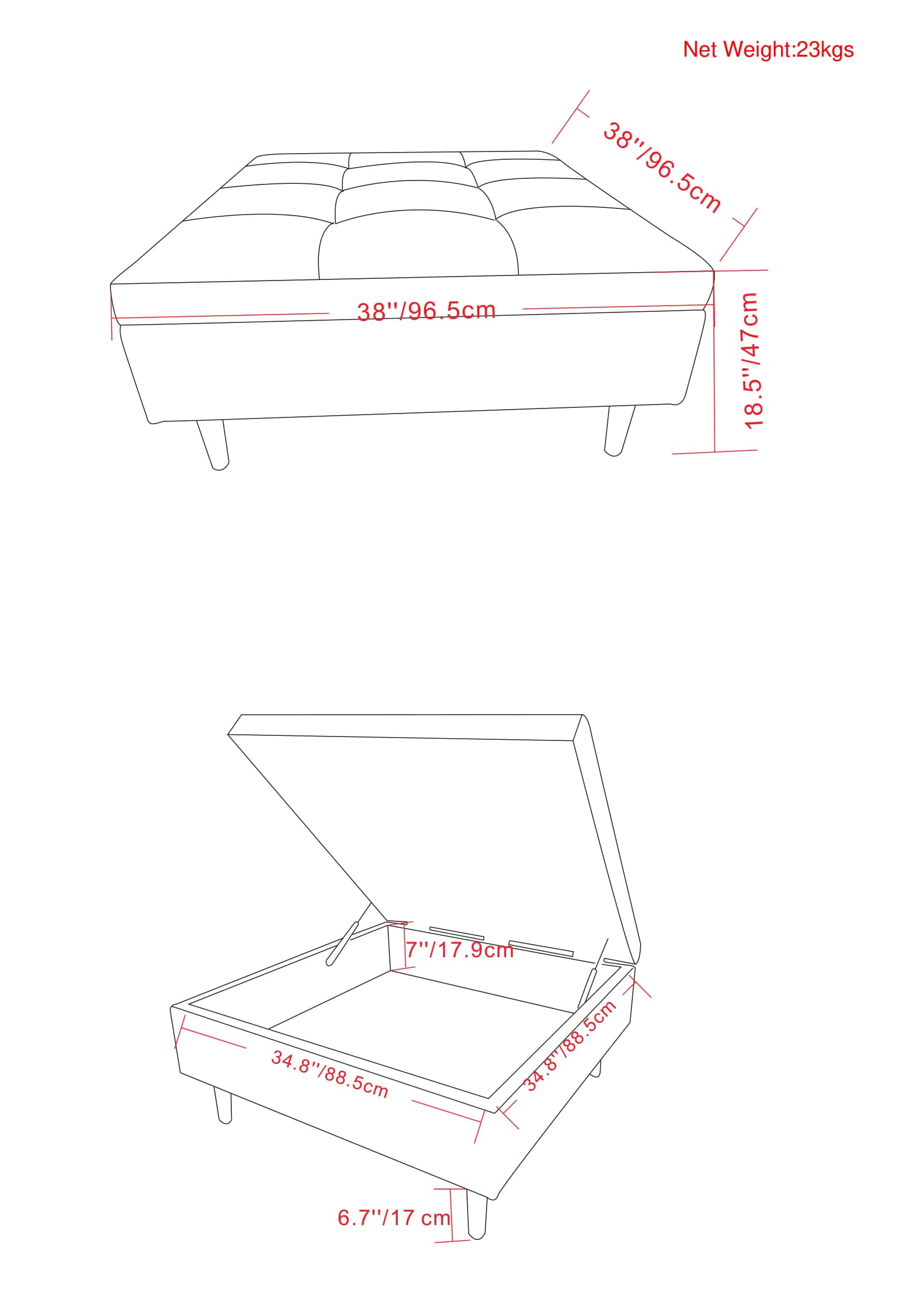 Simpli Home AXCOT-SHLS-DBR Indoor-Ottomans - View #8