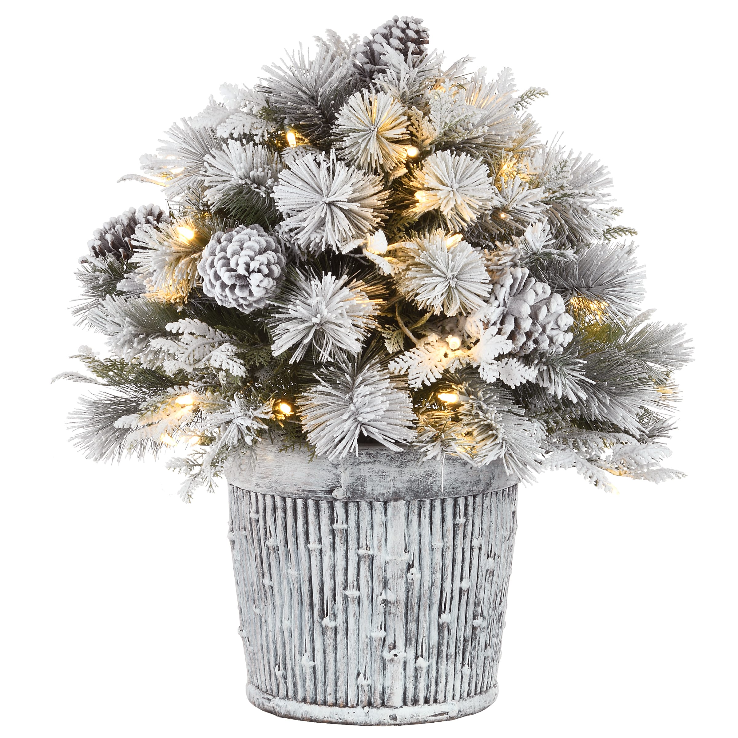 National Tree Company SCP64-306L-22 2-ft Pine Pre-lit Artificial Christmas Tree with LED Lights