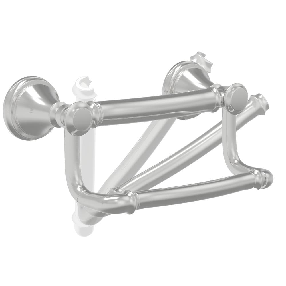Brilliance Stainless Steel Wall Mount Toilet Paper Holder with Assist Bar