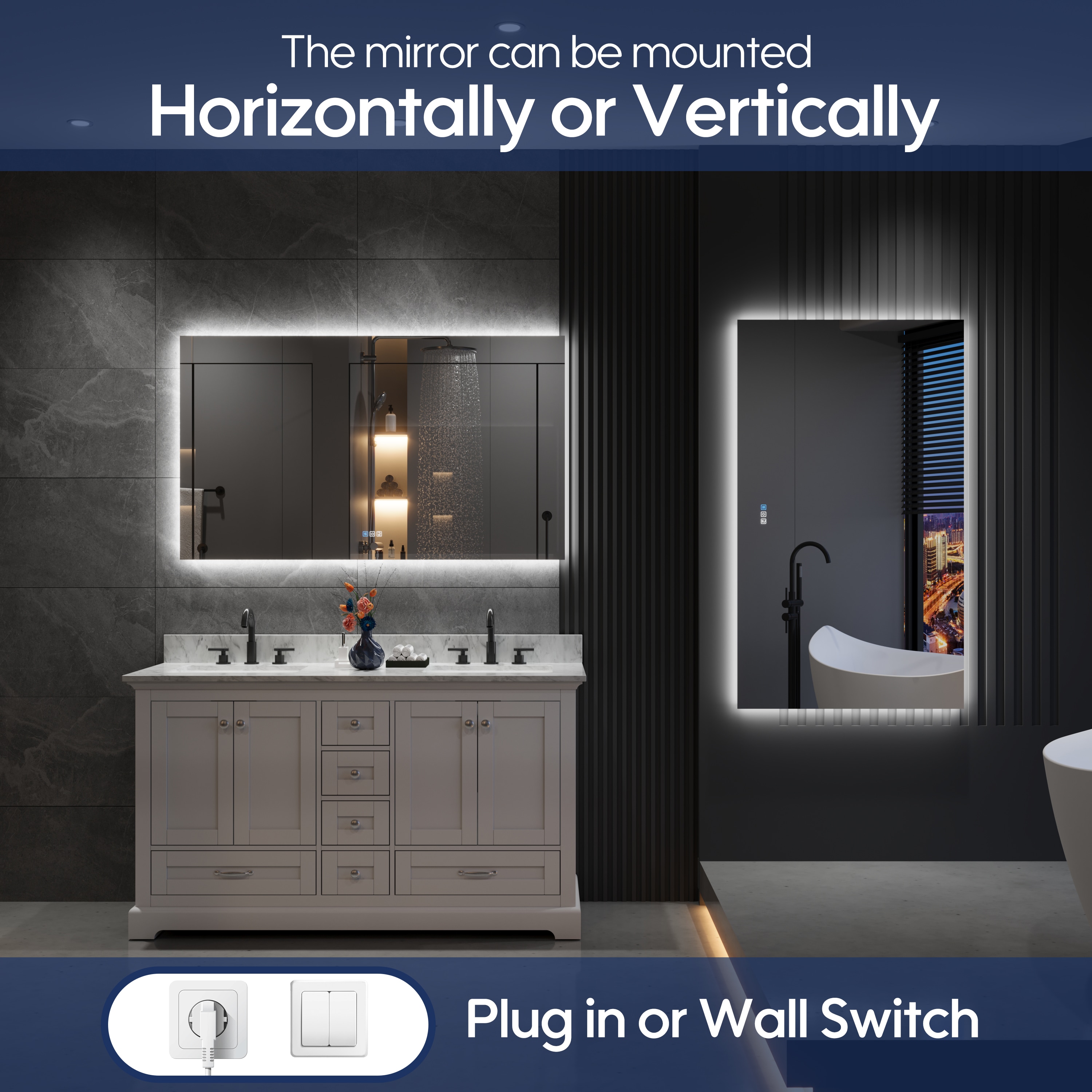 WELLFOR UCS-15FL5532 Framed-Bath-Mirrors - View #5