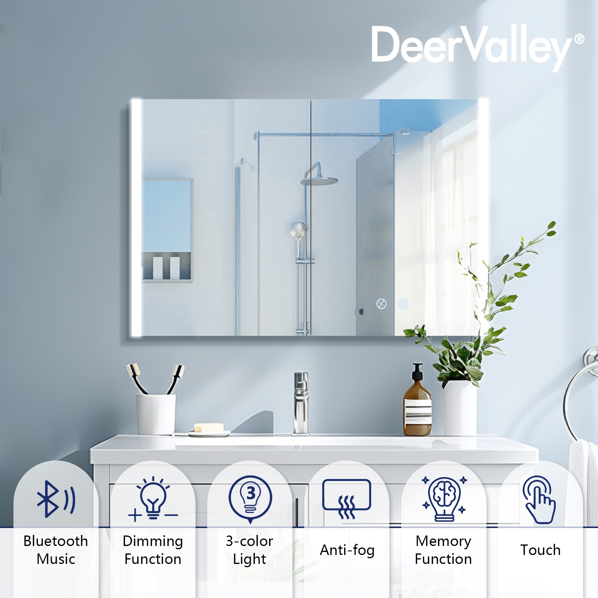 DeerValley DV-1VM0240 Framed-Bath-Mirrors - View #3