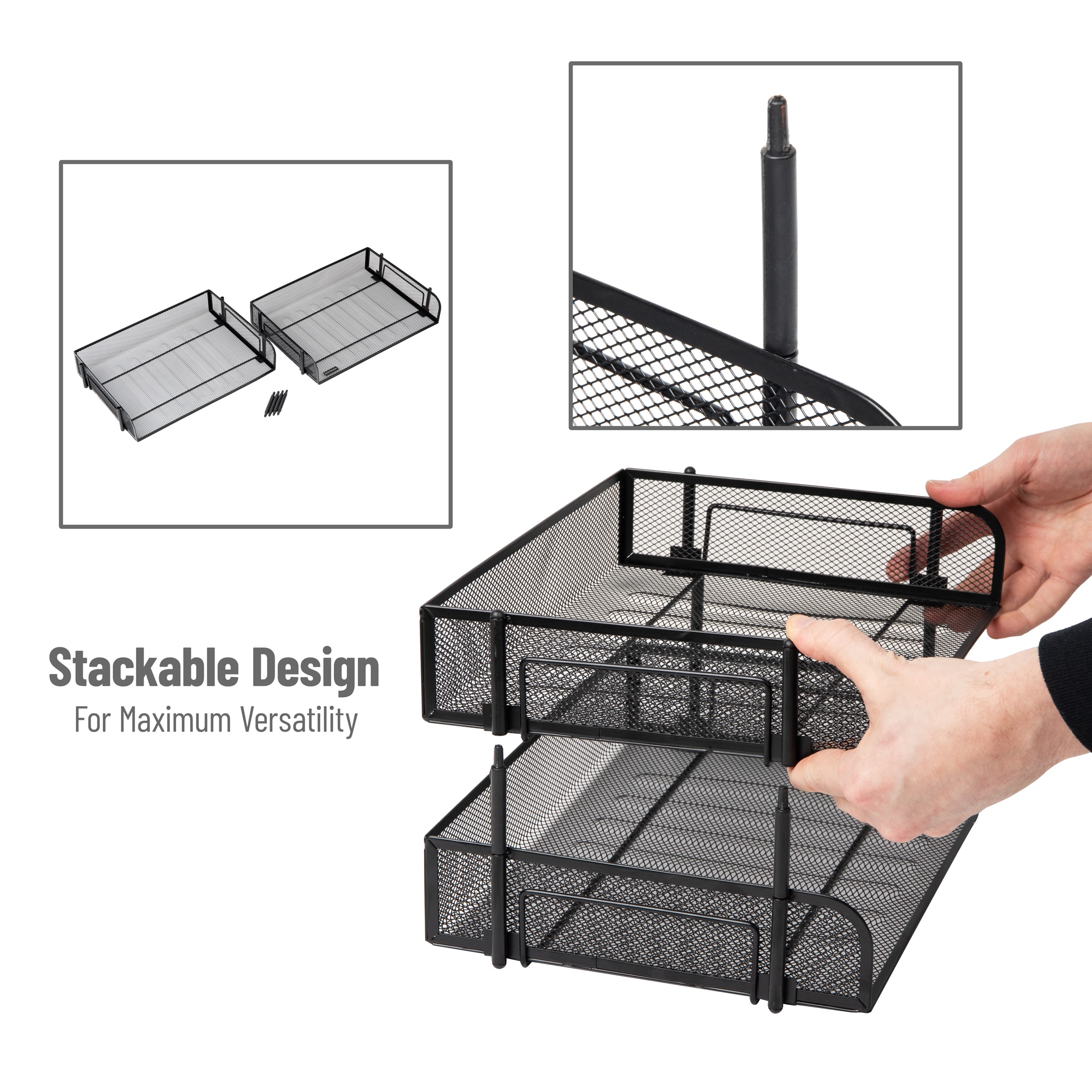 Mind Reader ESTACK2-BLK Desktop-Organizers - View #4