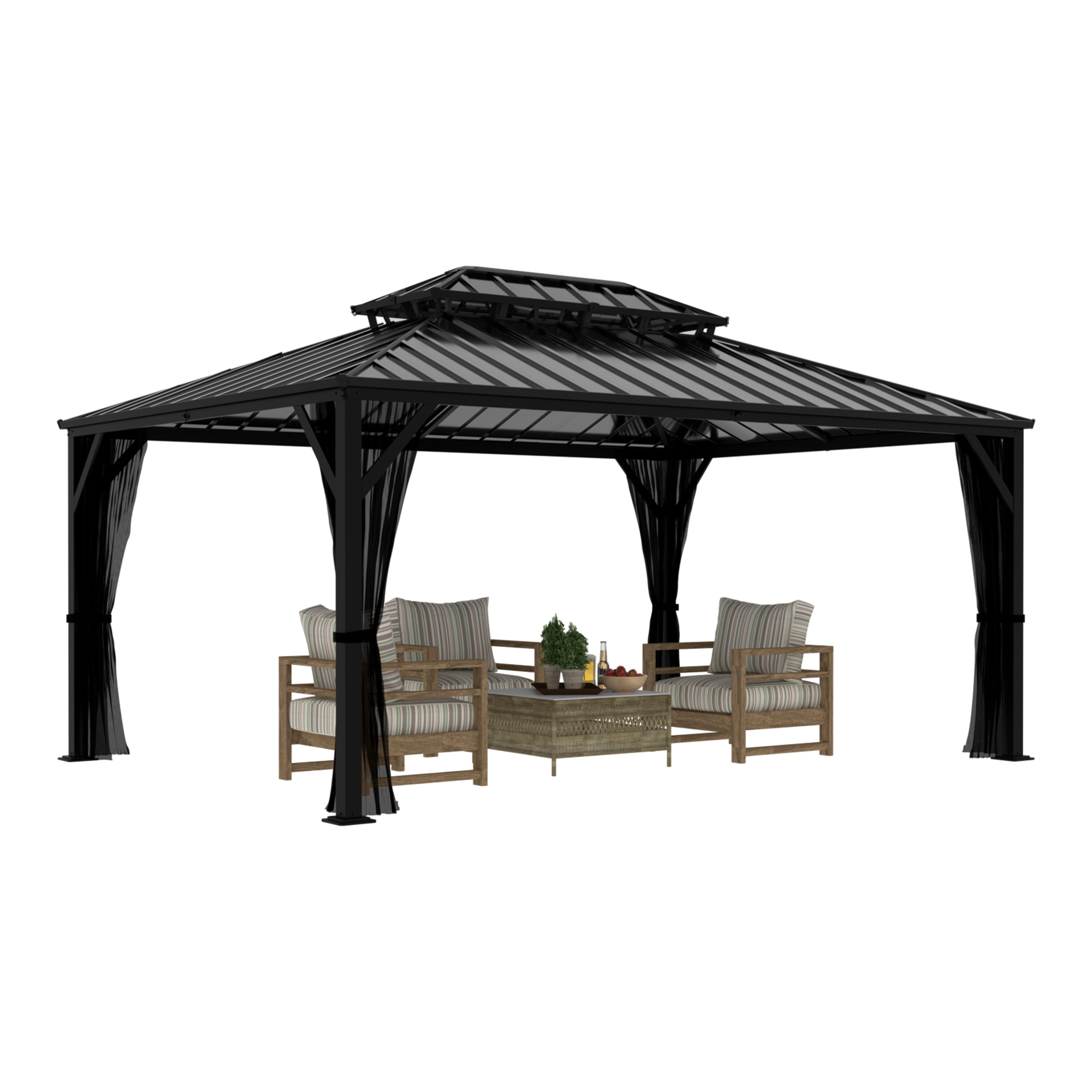 VEIKOUS PG0201-CT-1 Wood-Resin-Gazebos - View #15