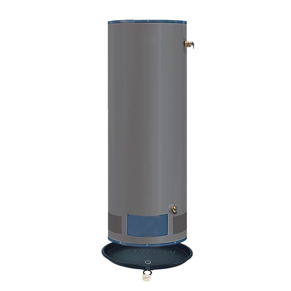 24 x 24 Galvanized Steel Water Heater Pan W/ 1 PVC