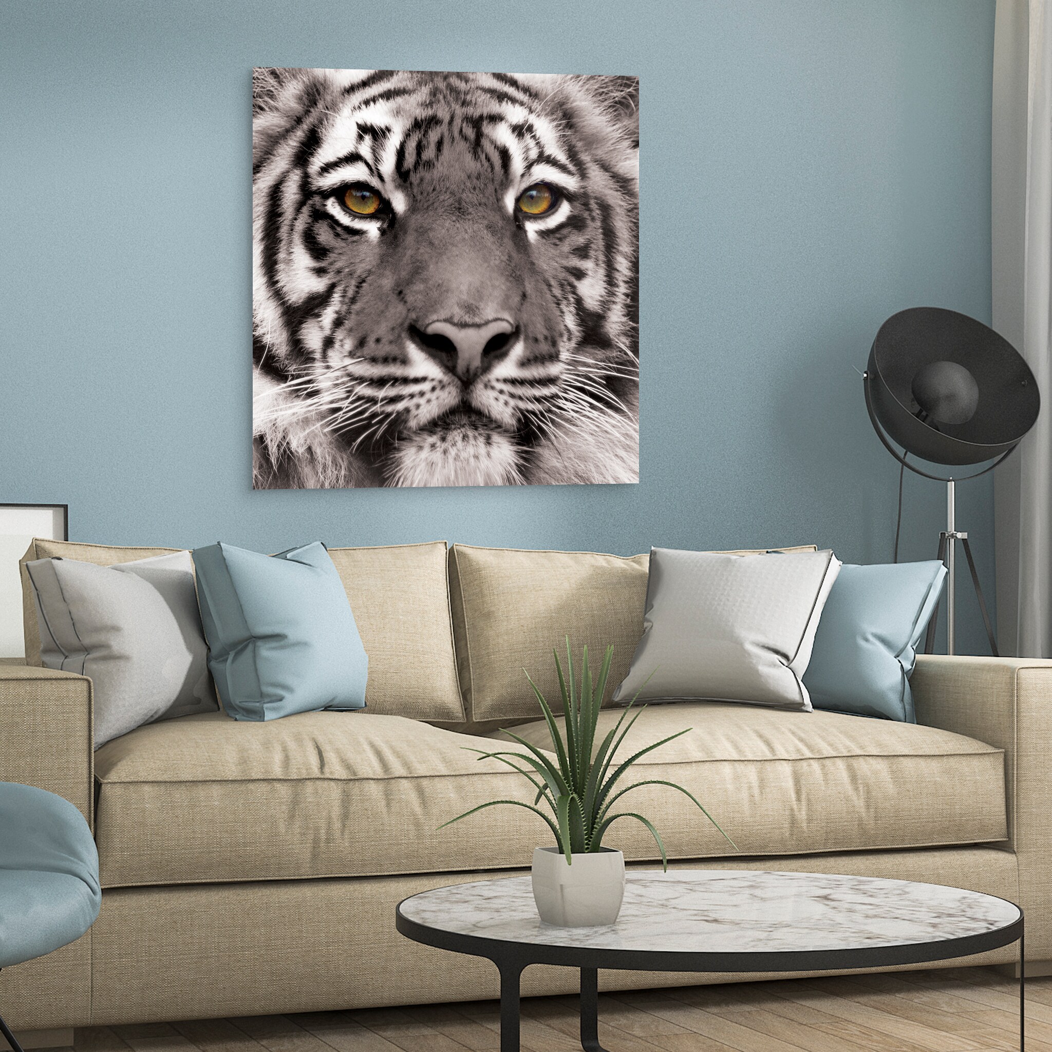 Empire Art Direct 38-in H x 38-in W Animals Glass Print in the Wall Art ...