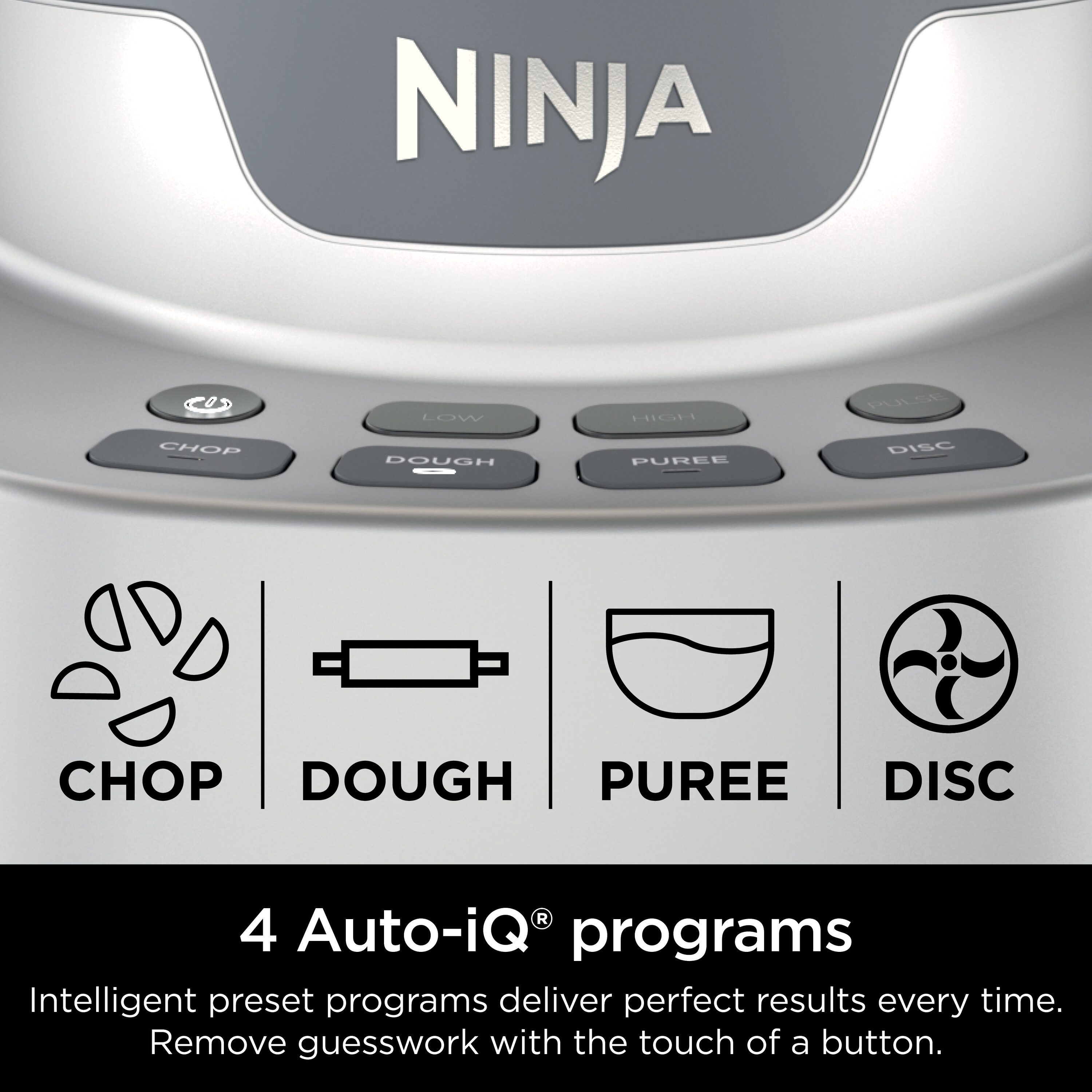 Ninja 12 Cups 1000-Watt Platinum Silver-Blade Food Processor in the Food  Processors department at