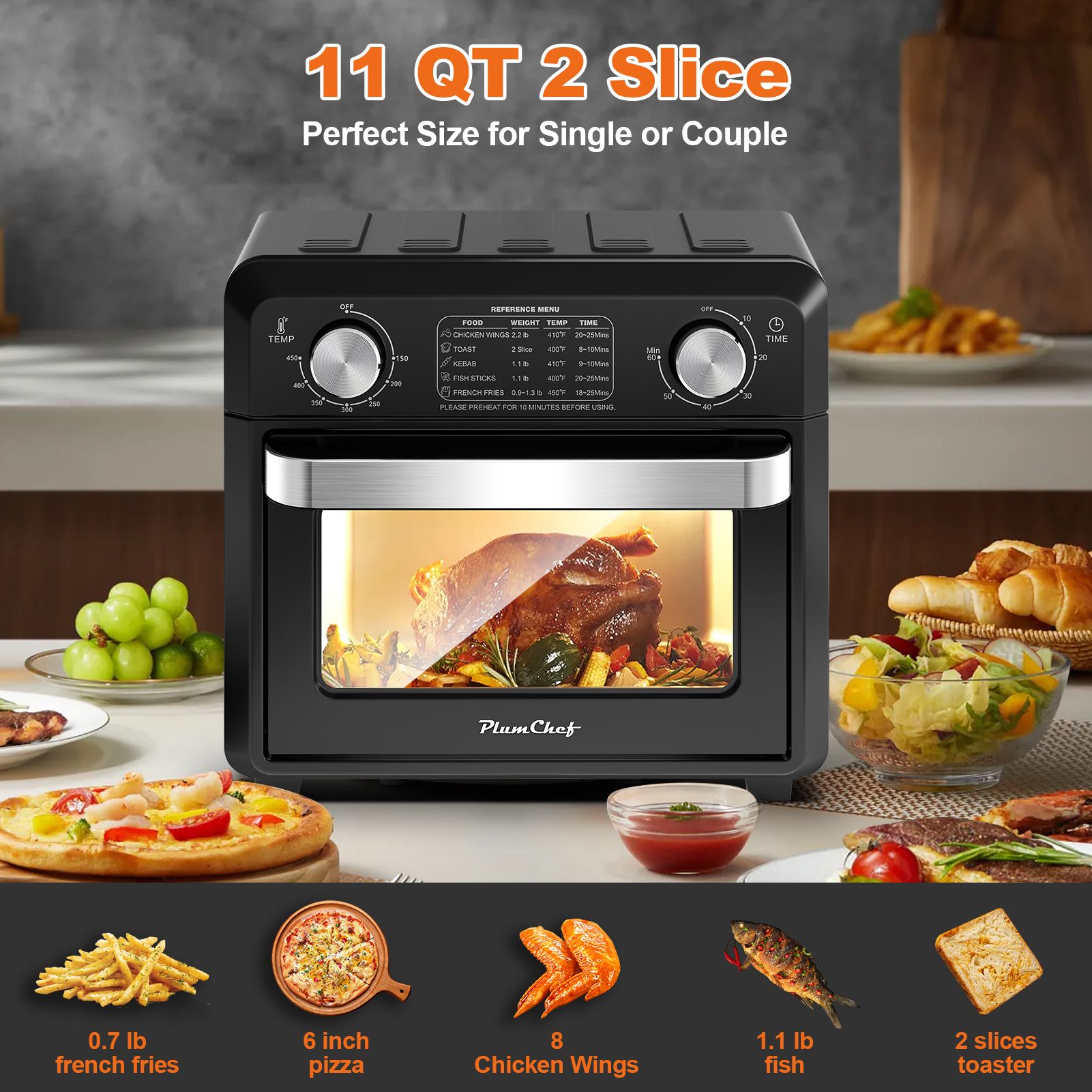 JUSHUA FL-X34Q87 Countertop-Toaster-Ovens - View #4