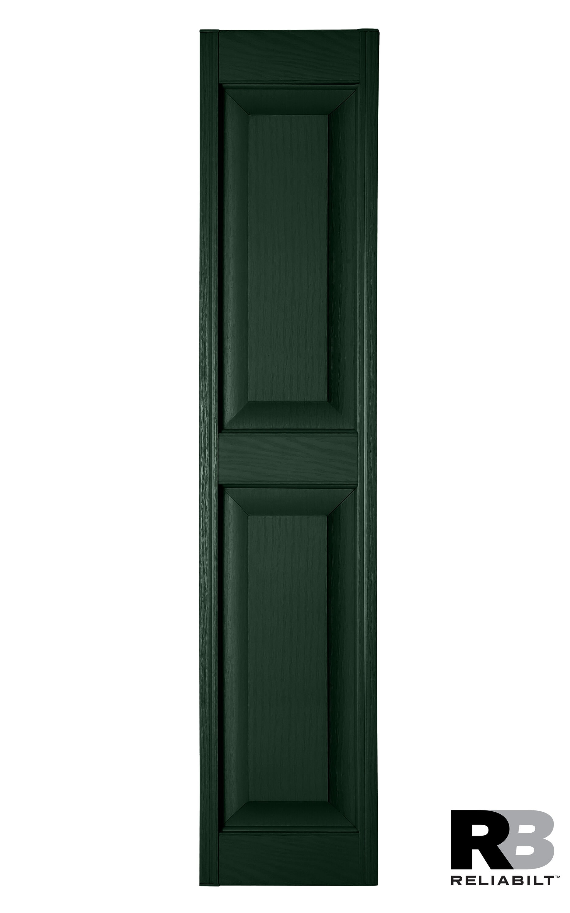 RELIABILT RP1067331 10-in W x 67-in H Heritage Green Raised panel Polypropylene Exterior Shutters ( 2 -Pack )
