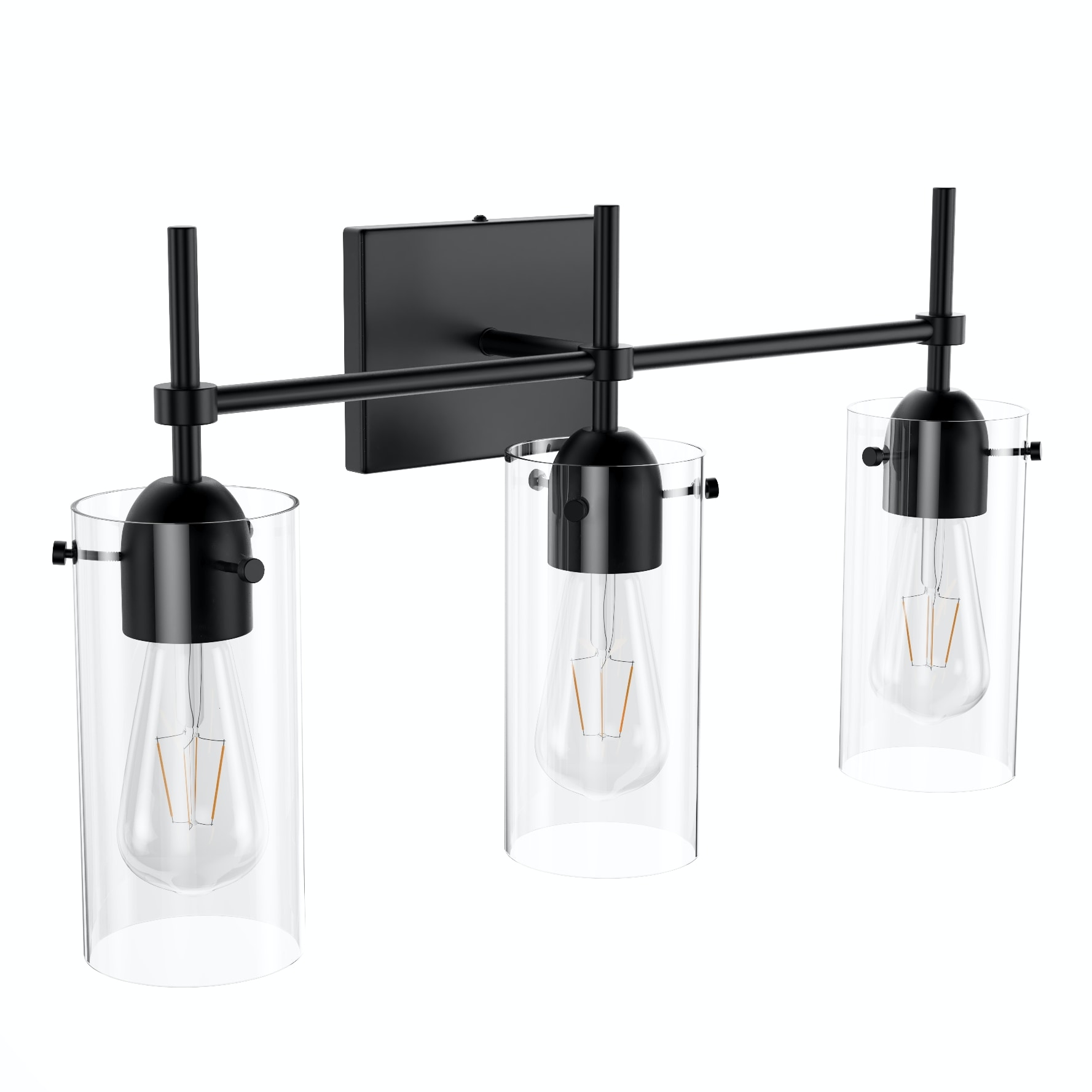 Aiwen 21.25-in 3-Light Black Modern/Contemporary Vanity Light in the Vanity  Lights department at