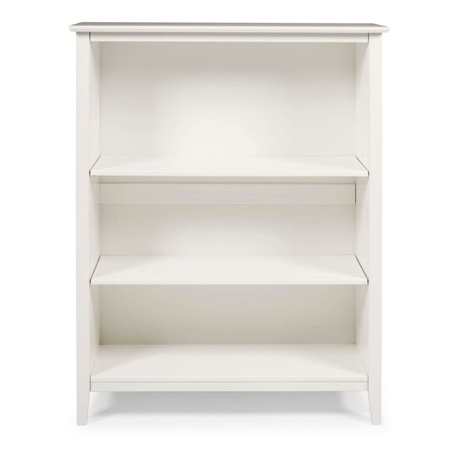 Alaterre Furniture Simplicity White, Deep Shelf White Bookcase
