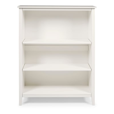 Alaterre Furniture Simplicity White, Deep Shelf Bookcase Uk