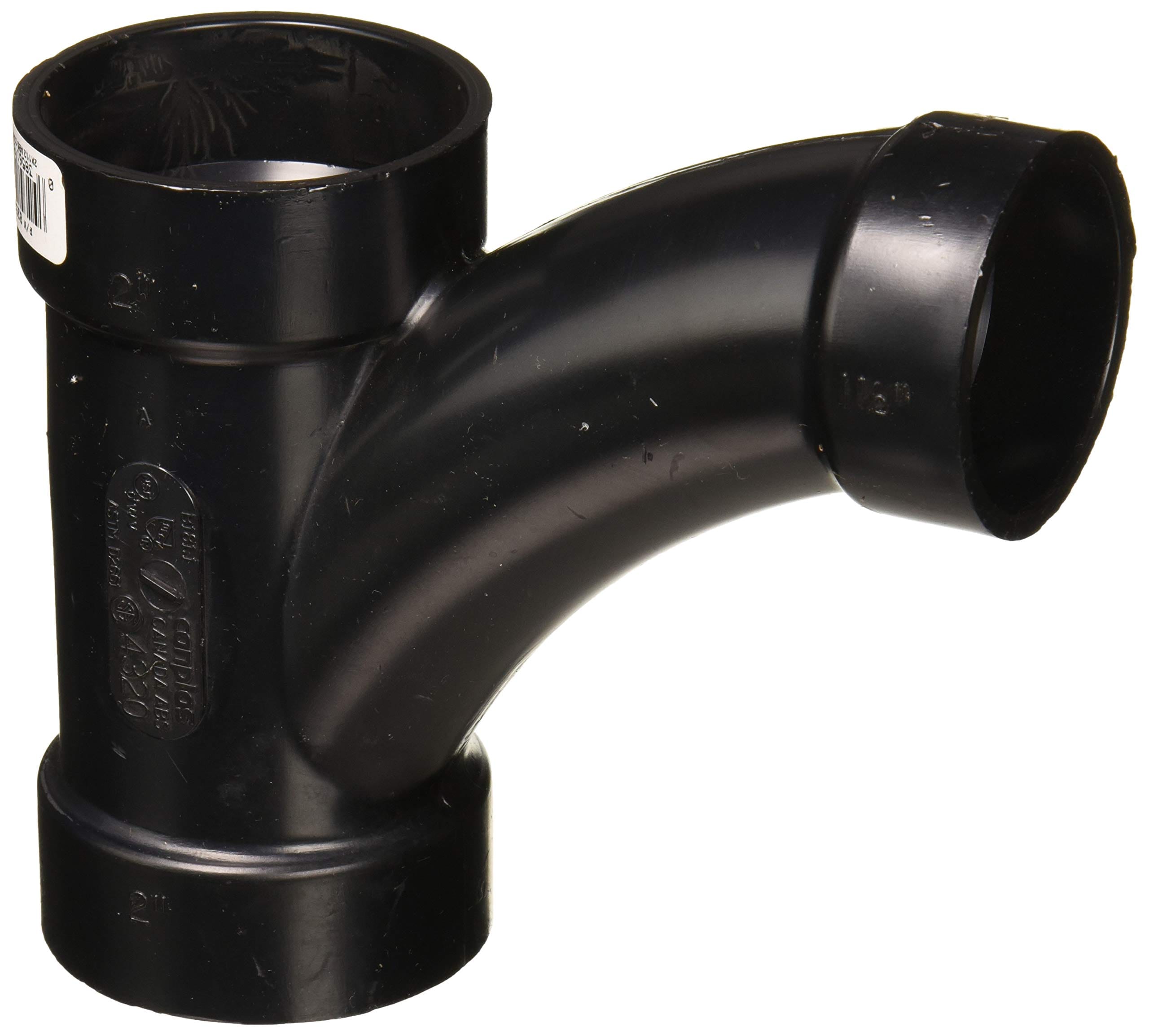 Genova  82521 DWV Reducing Tee-Wye 2 x 2 x 1-1/2 in SCH 40 ABS Hub