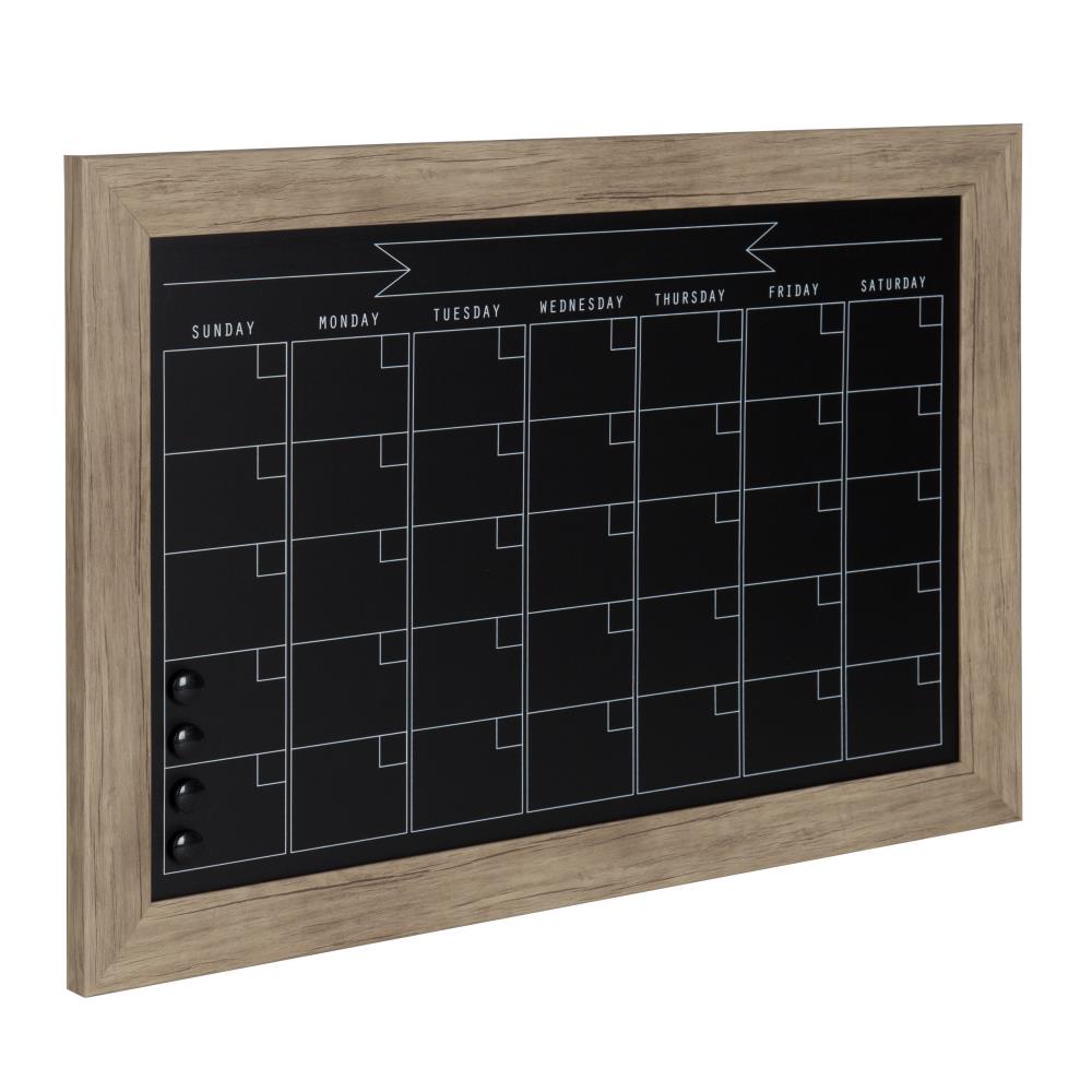 DesignOvation 23 Beatrice Framed Magnetic Chalkboard Calendar Rustic •  Price »