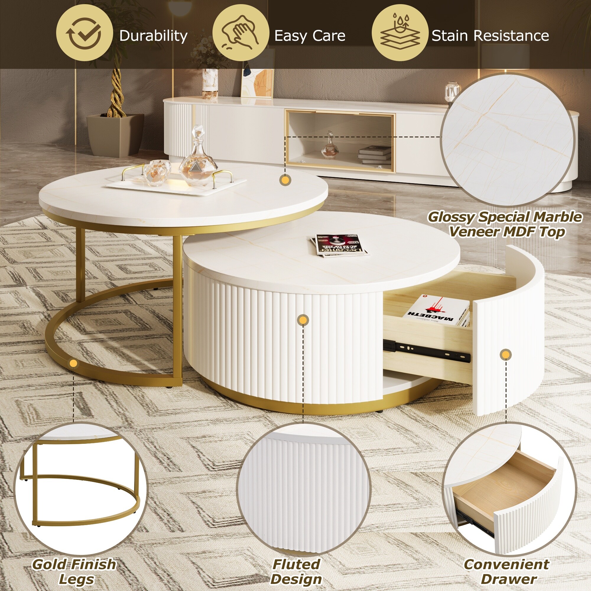 Vorene J-YGD6INOV9CBE Coffee-Tables - View #7