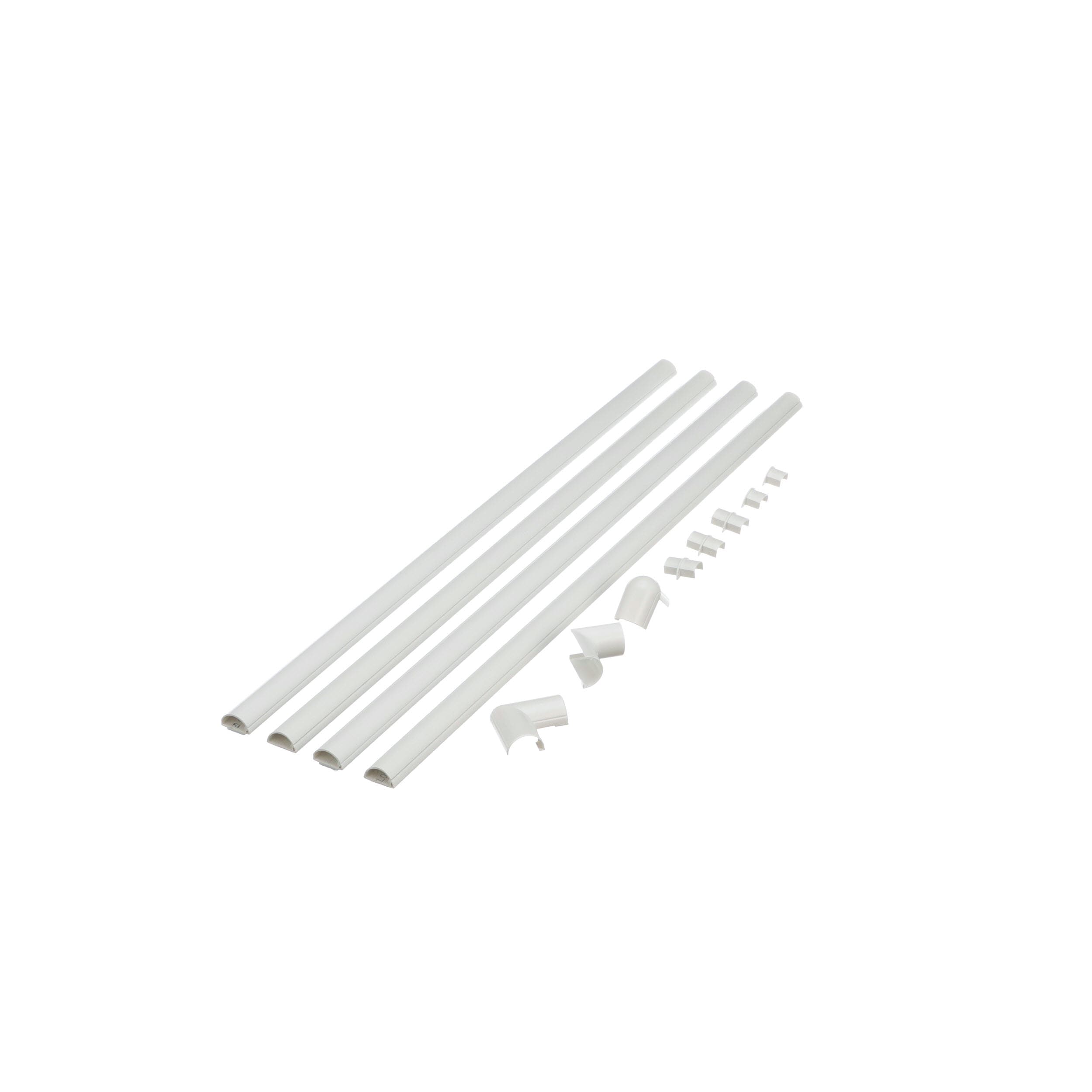 D-Line Micro Plus Cable Raceway 12-Piece 156-in L White Raceway in