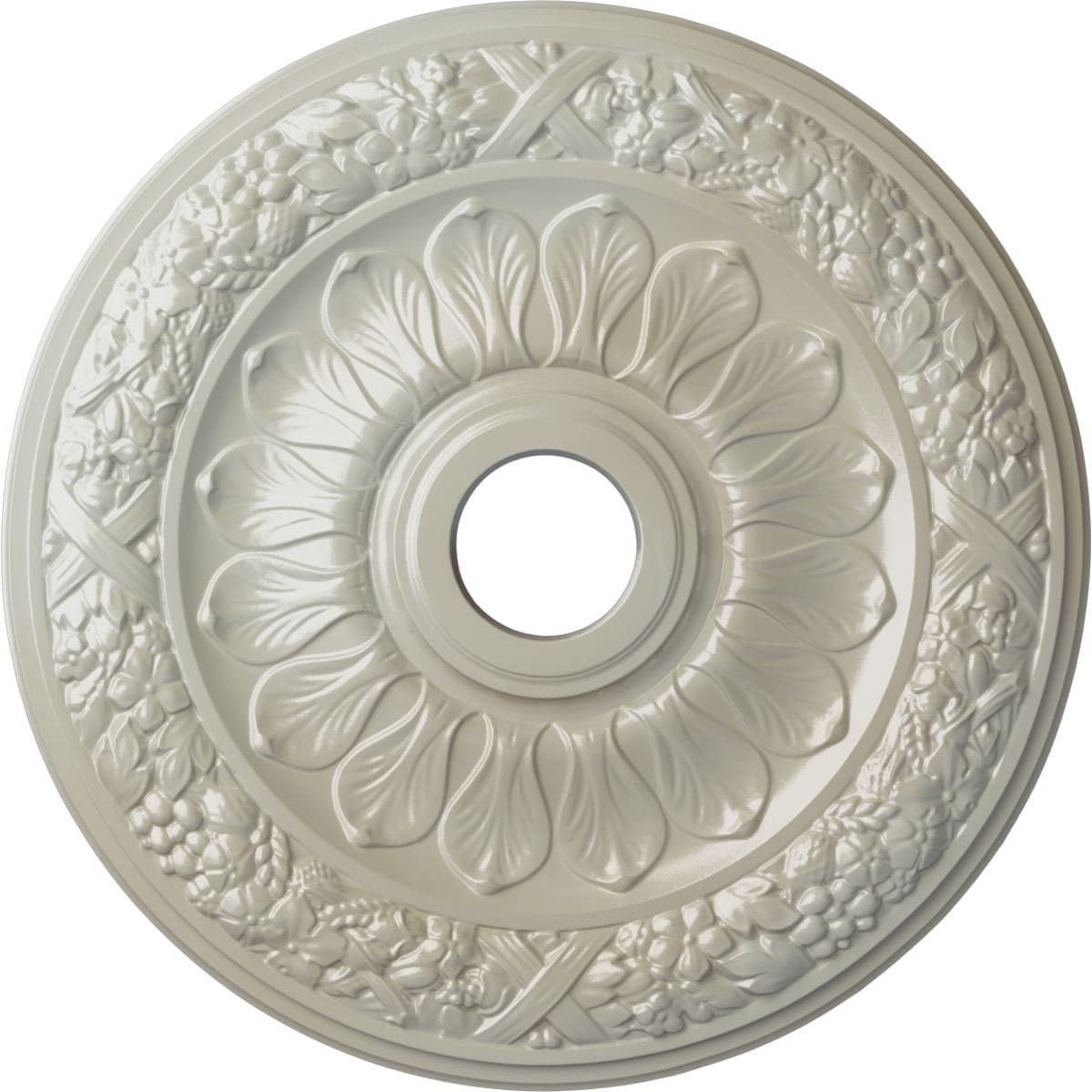 Ekena Millwork CM24SWFBS Swindon 24-in W x 24-in L Flash Blue Polyurethane Ceiling Medallion