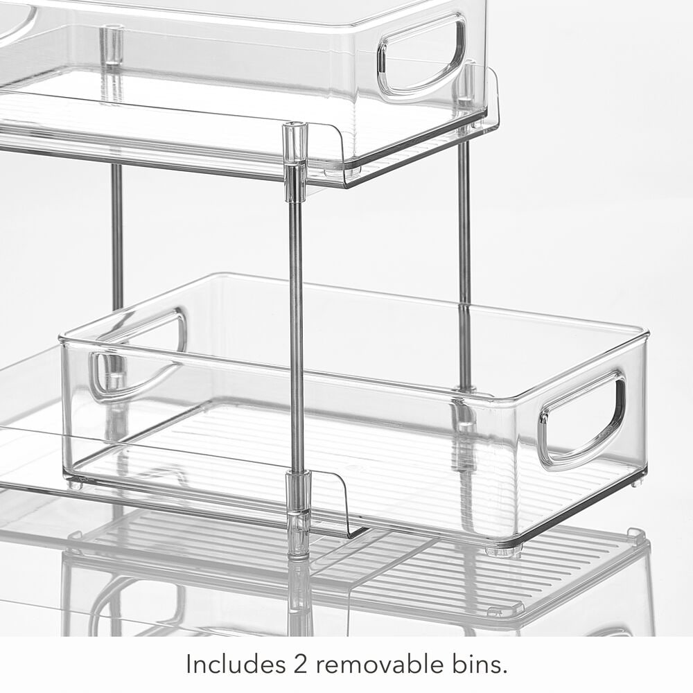 Simplify 6.42-in W x 5.83-in H x 12.9-in D Clear Plastic Collapsible Bin in  the Storage Bins & Baskets department at