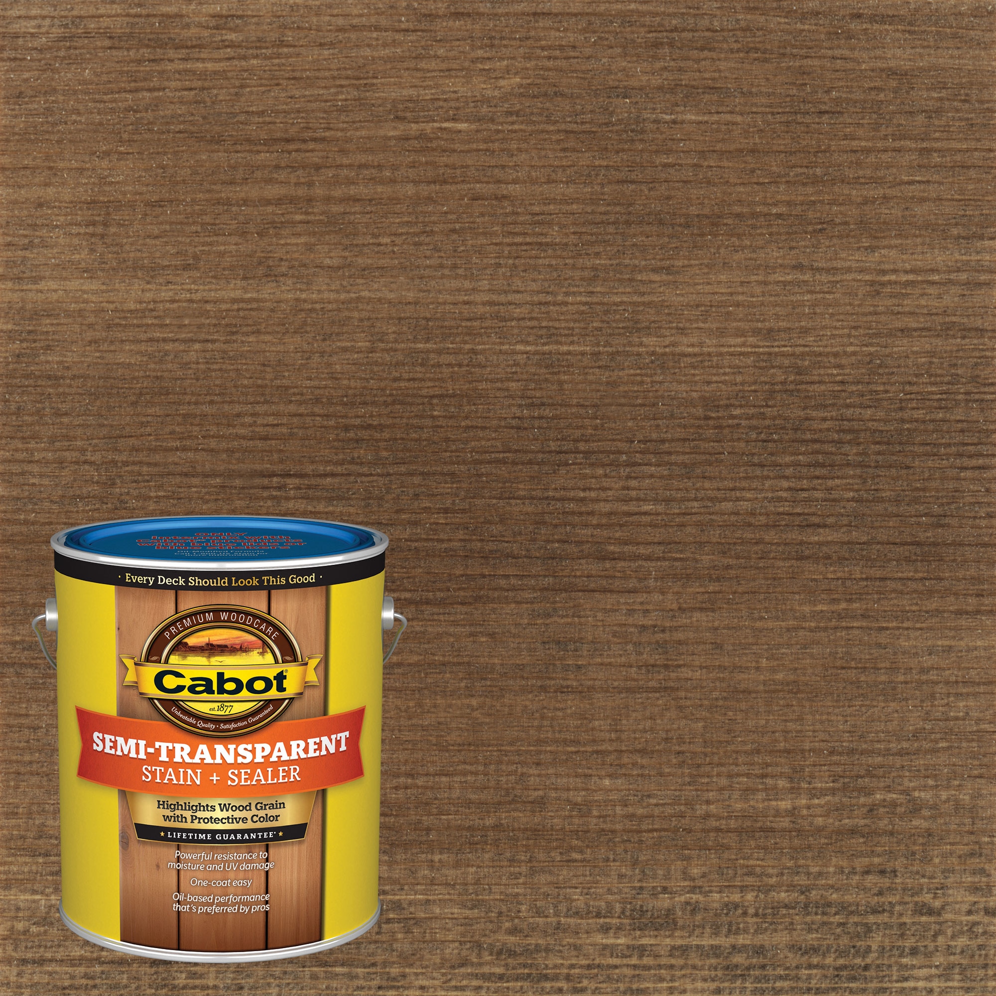 Cabot Pre-tinted Cordovan Leather Semi-transparent Exterior Wood Stain and  Sealer (1-Gallon) in the Exterior Stains department at