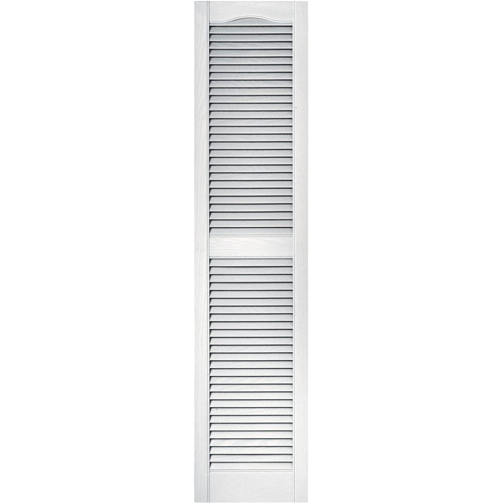Vantage V1711464001 14.563-in W x 63.75-in H White Louvered Exterior Shutters ( 1 -Pack )