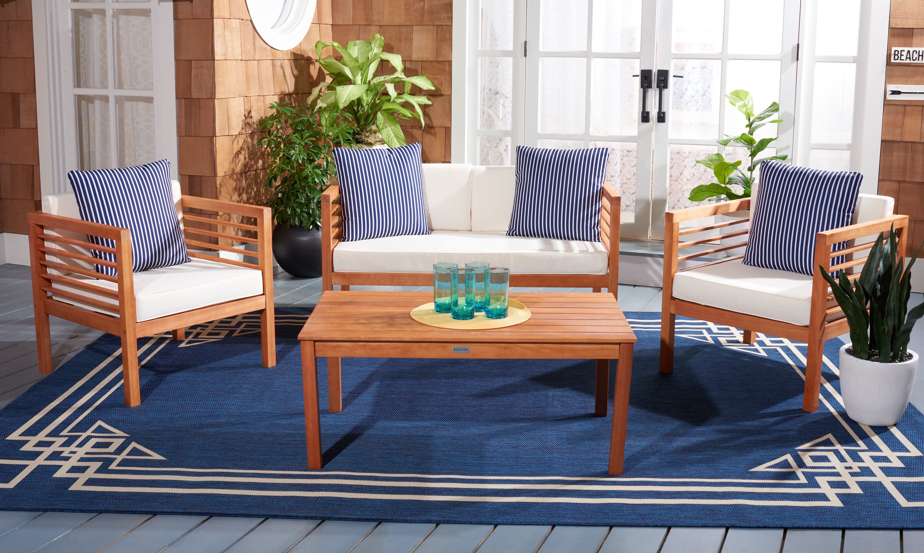 Safavieh PAT7033F Patio-Conversation-Sets - View #2