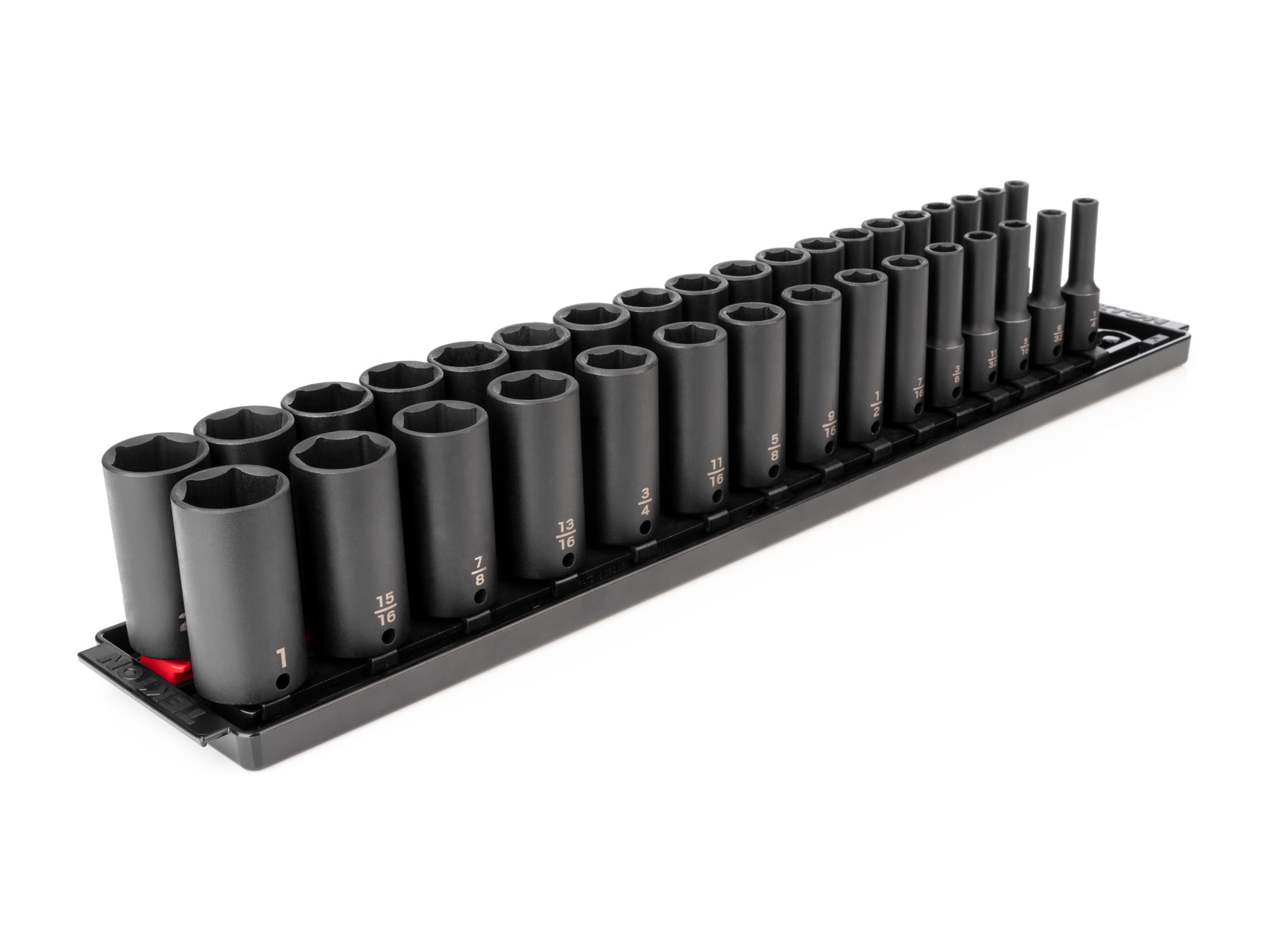 TEKTON SID91203 34-pc 3/8 in Dr Deep Impact Socket Set (1/4-1 in 6-24 mm) 6p Tr 2Rl