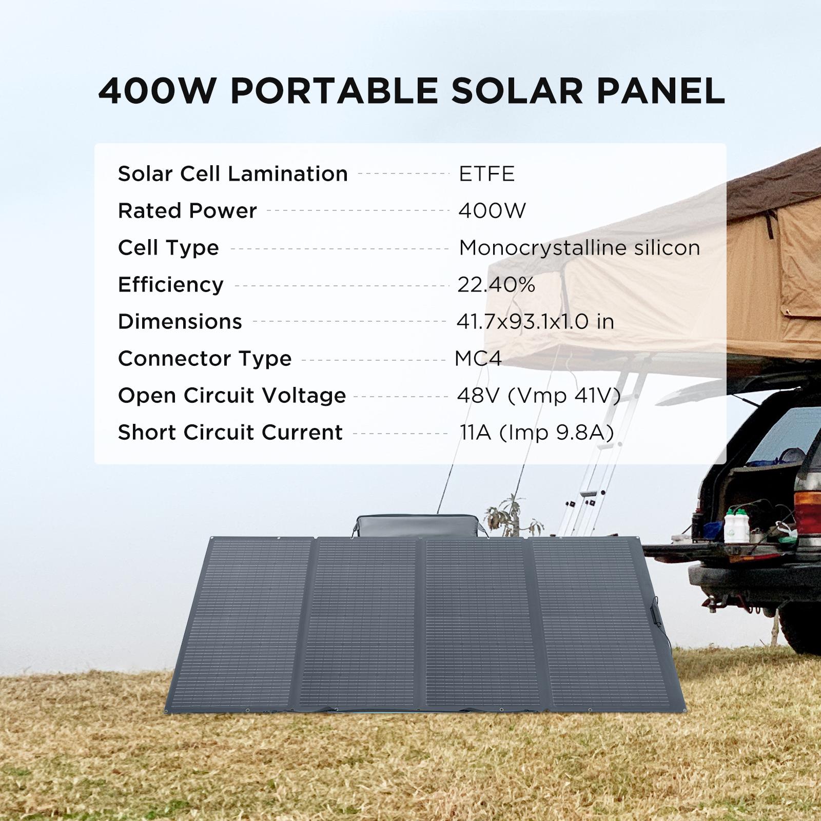 EcoFlow DELTA Max + 2 x 400W Rigid Solar Panel