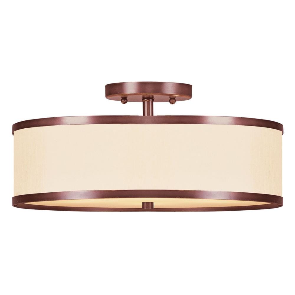 Livex Lighting 6345-70 Park Ridge 1-Light Antique Bronze Semi mount light